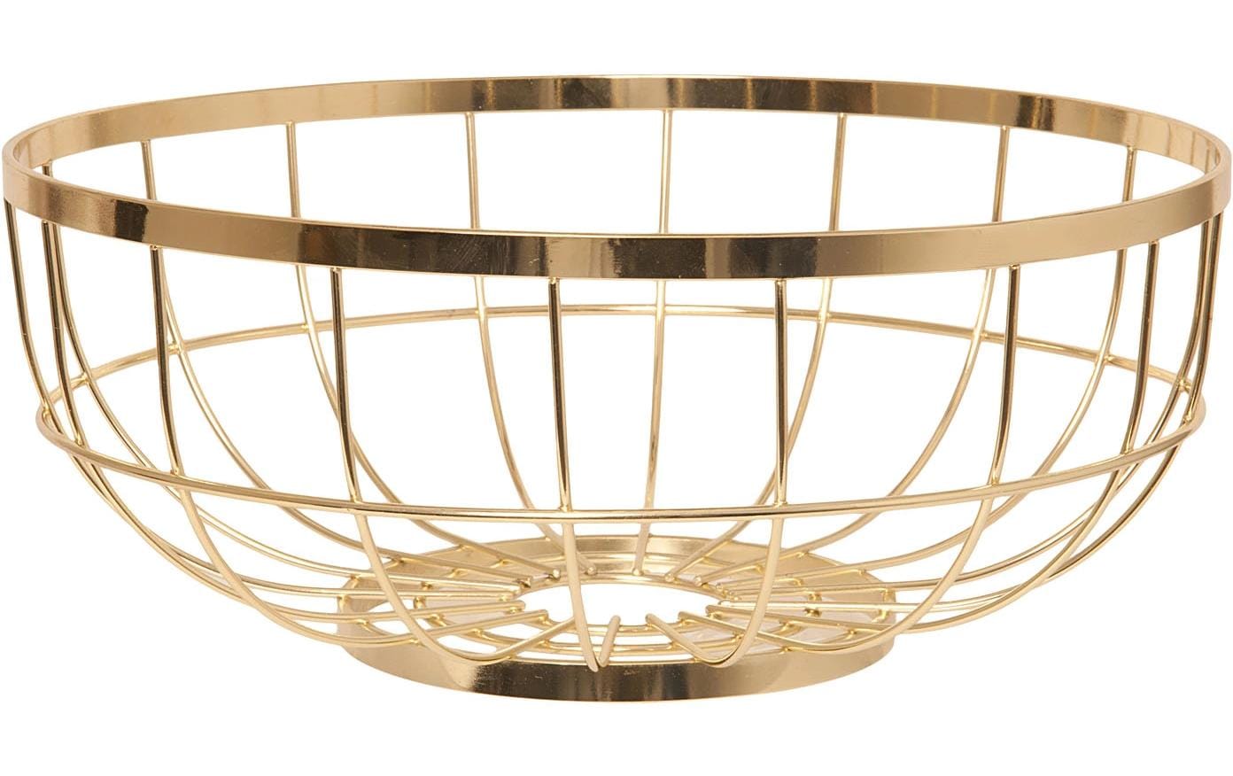 present time Früchtekorb Open Grid 28 cm, 1 Stück, Gold