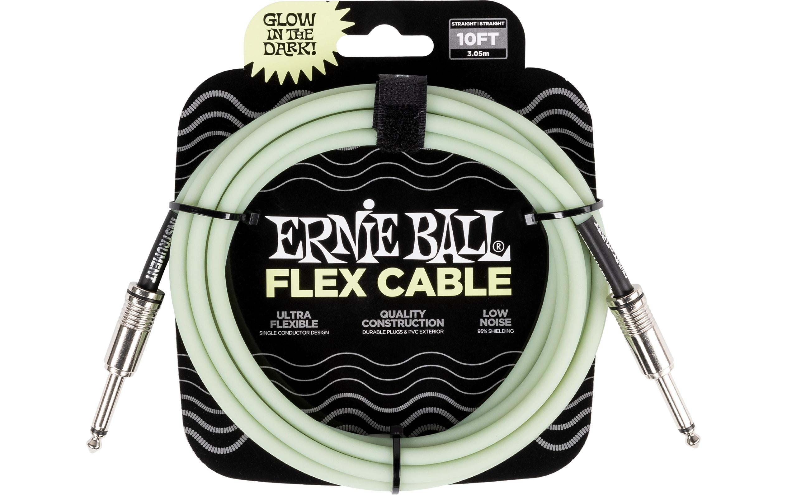 Ernie Ball Instrumentenkabel Flex 6436 3.04 m, Glow in the Dark