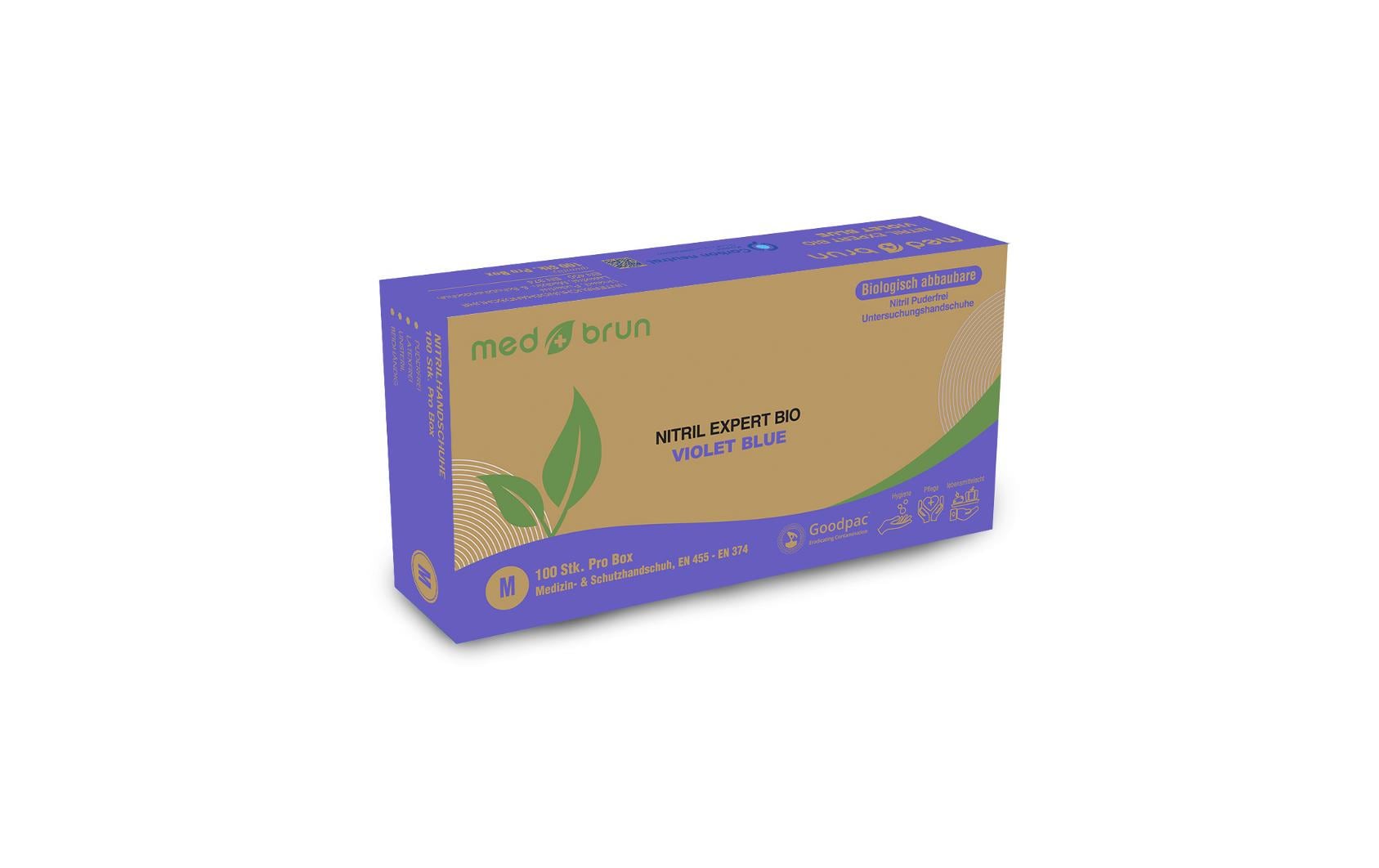 MedBrun Nitril Expert Bio XL, Blauviolett, 100 Stk