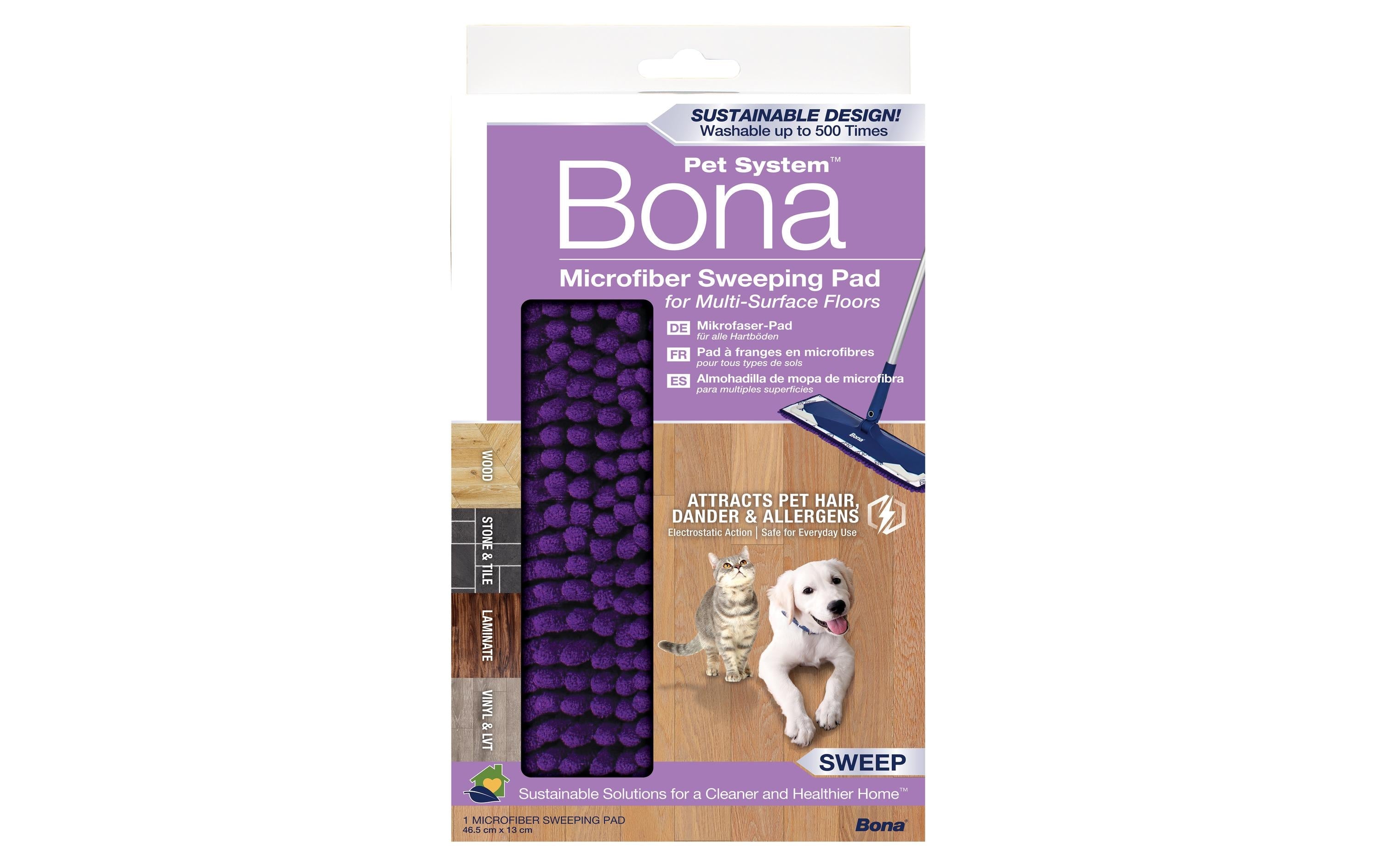 Bona Pet System Mikrofaser Sweeping Pad Violett