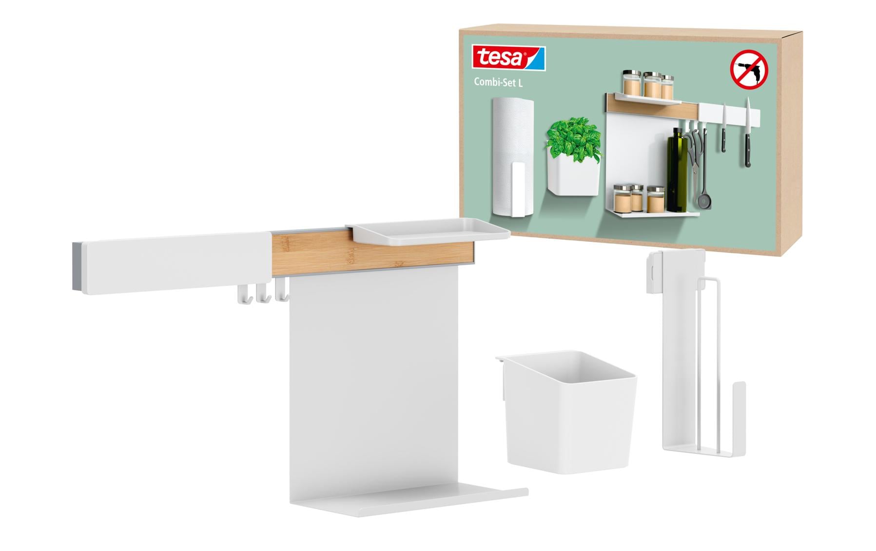 tesa Kombi Set L Bambus/Weiss