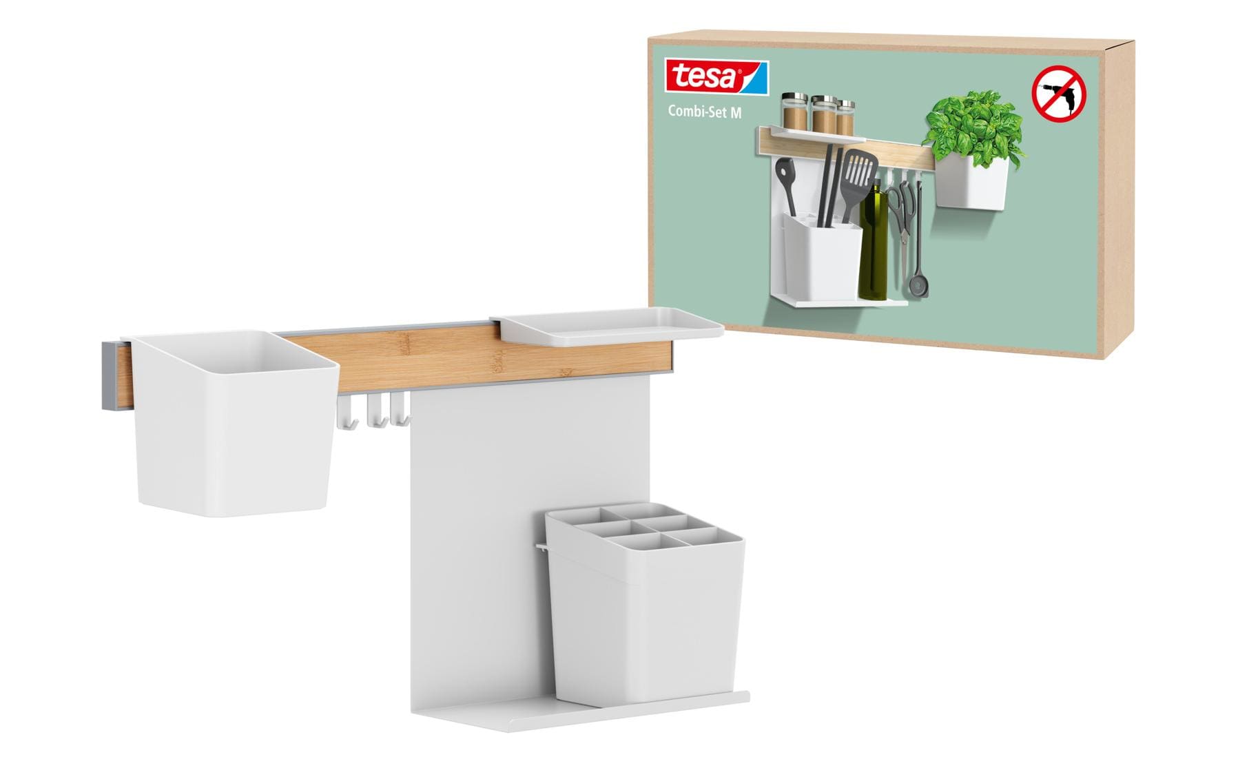 tesa Kombi Set M Bambus/Weiss
