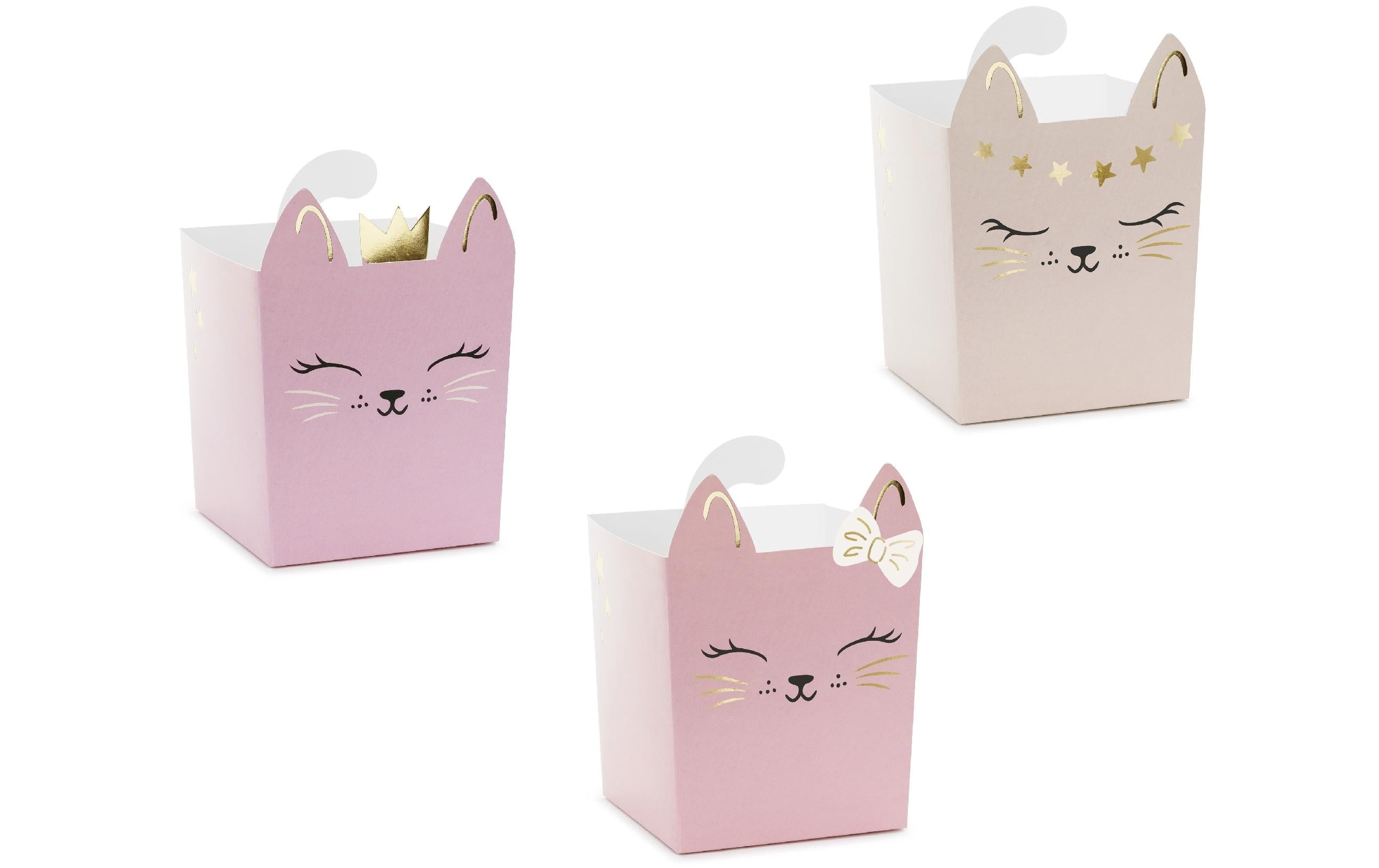 Partydeco Einweg-Schale Katze 3 Stück