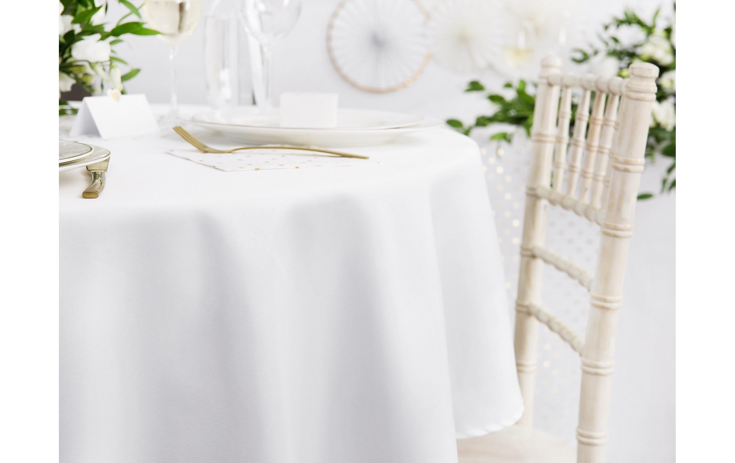 Partydeco Tischdecke D 300 cm, Weiss