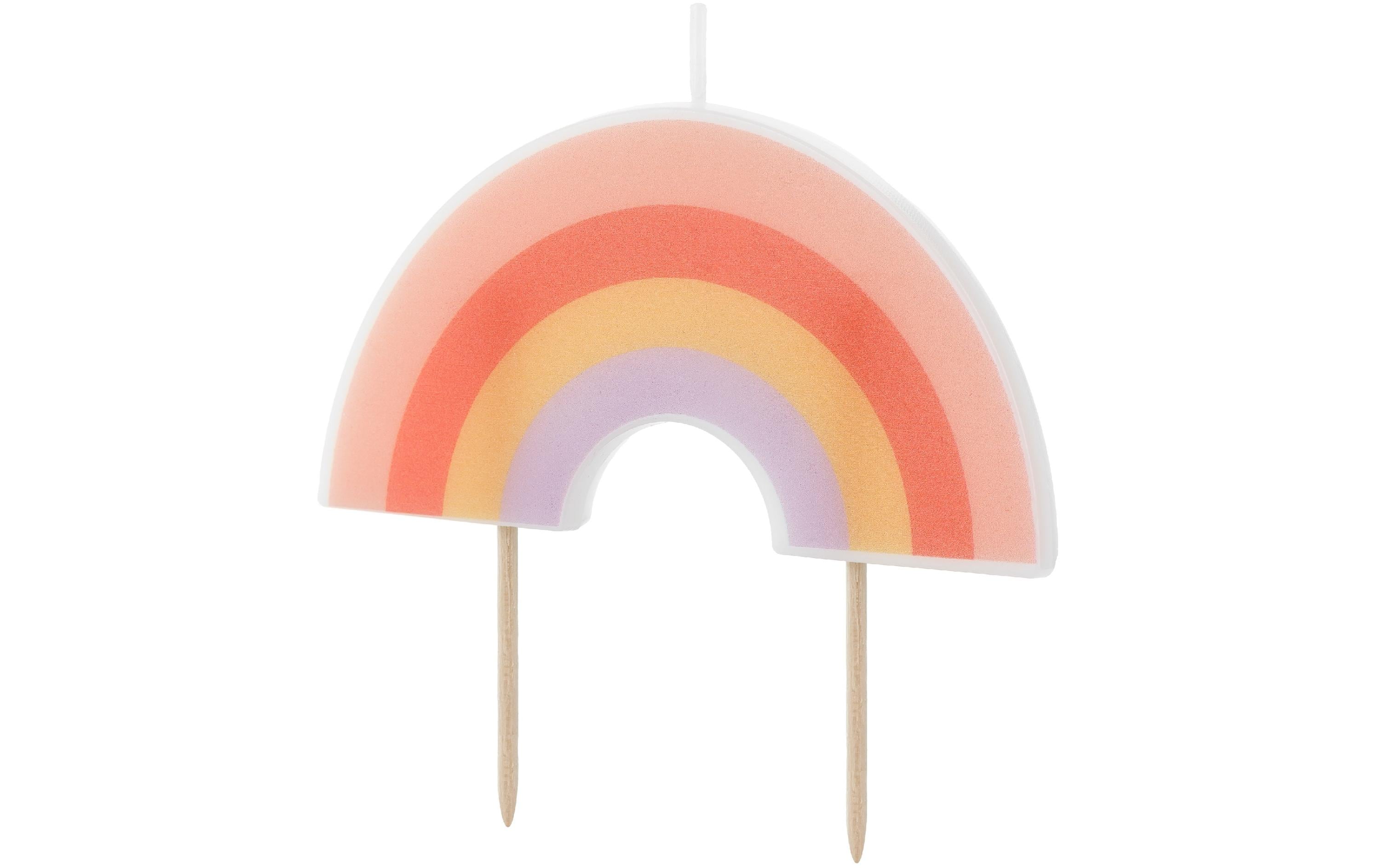 Partydeco Kerze Regenbogen, 4.5 cm, 1 Stück