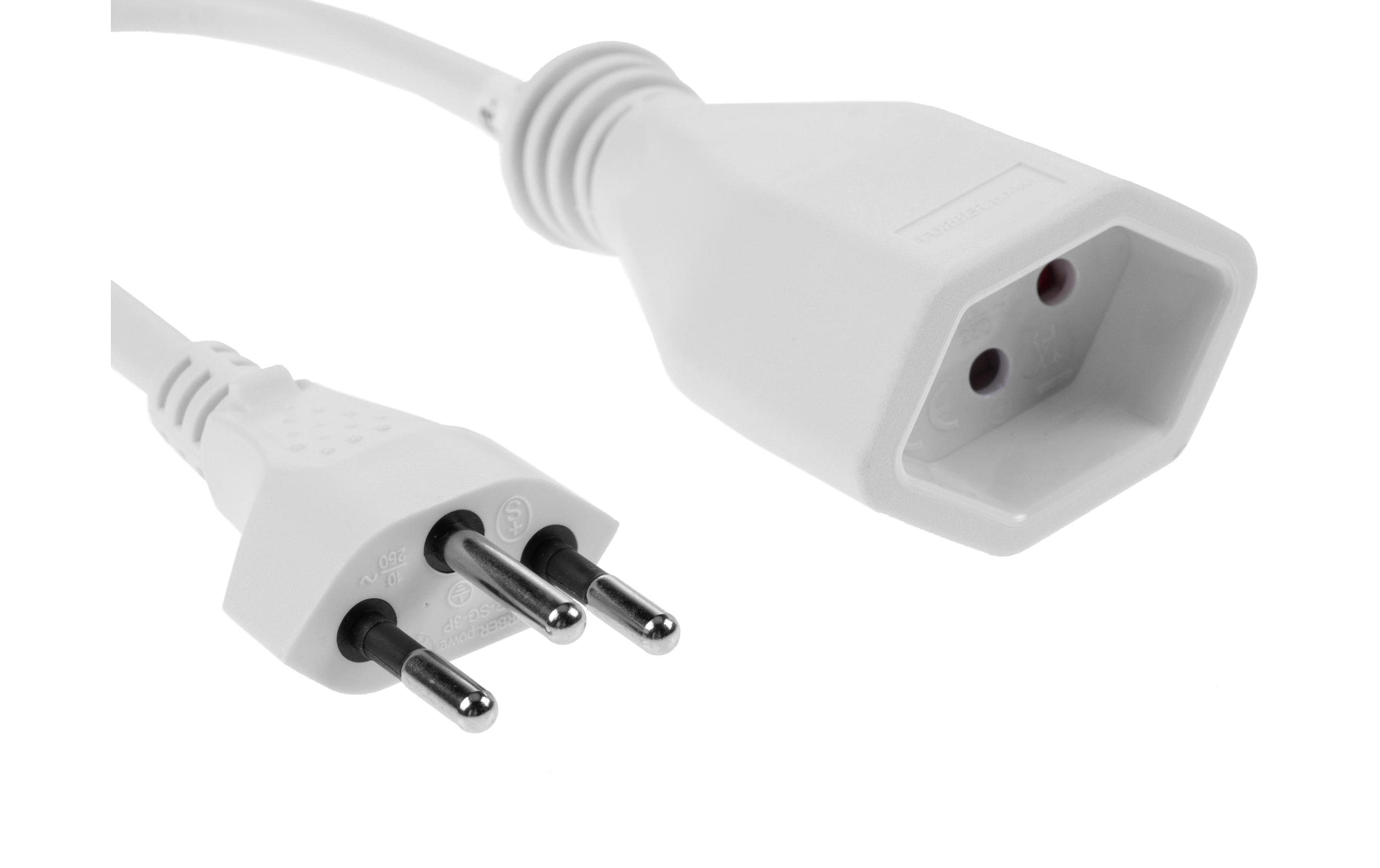 FURBER.power Verlängerungskabel T13-T12 3 m Weiss