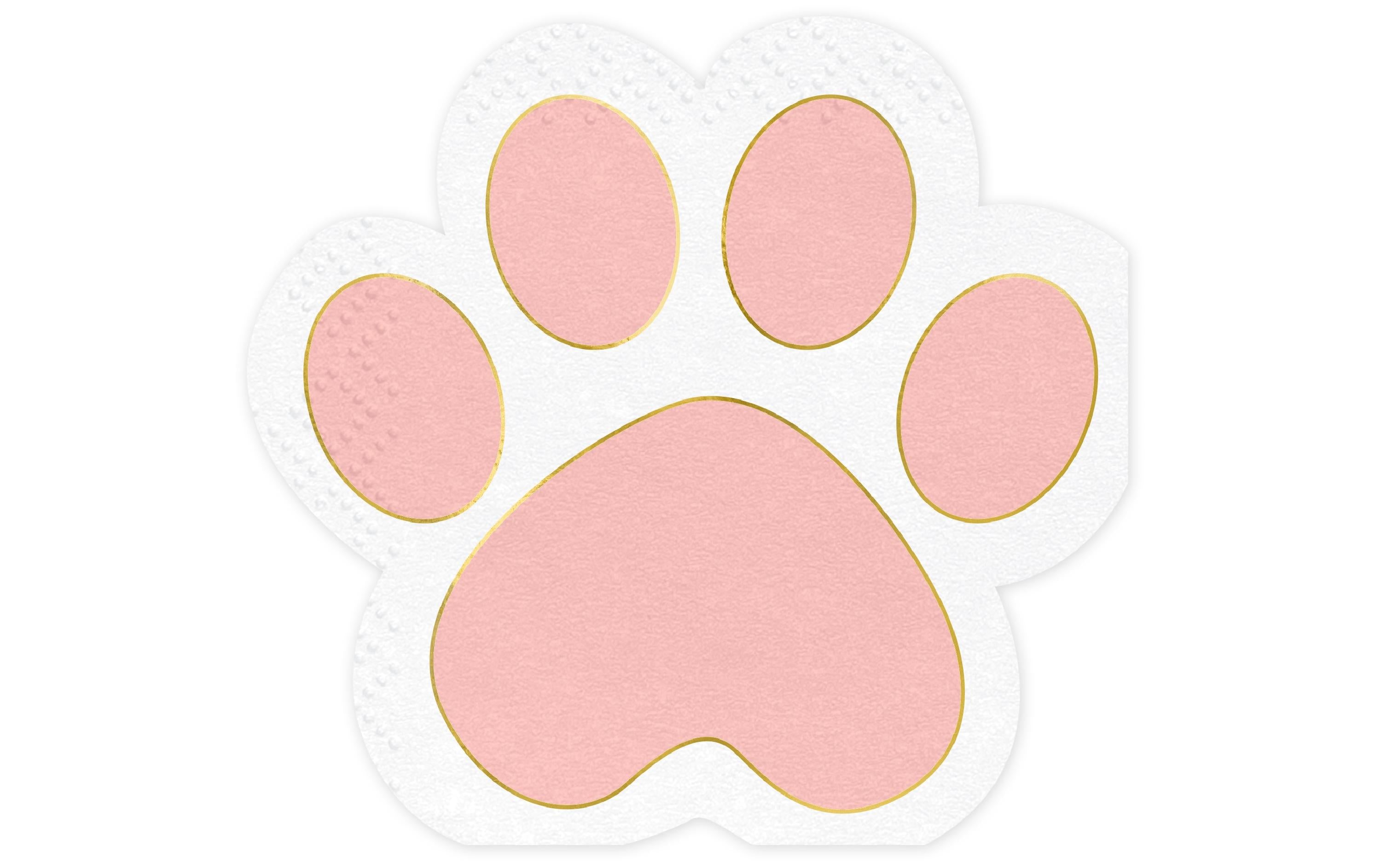 Partydeco Papierservietten Pfoten, 15.5 x 14.5 cm, 12 Stück