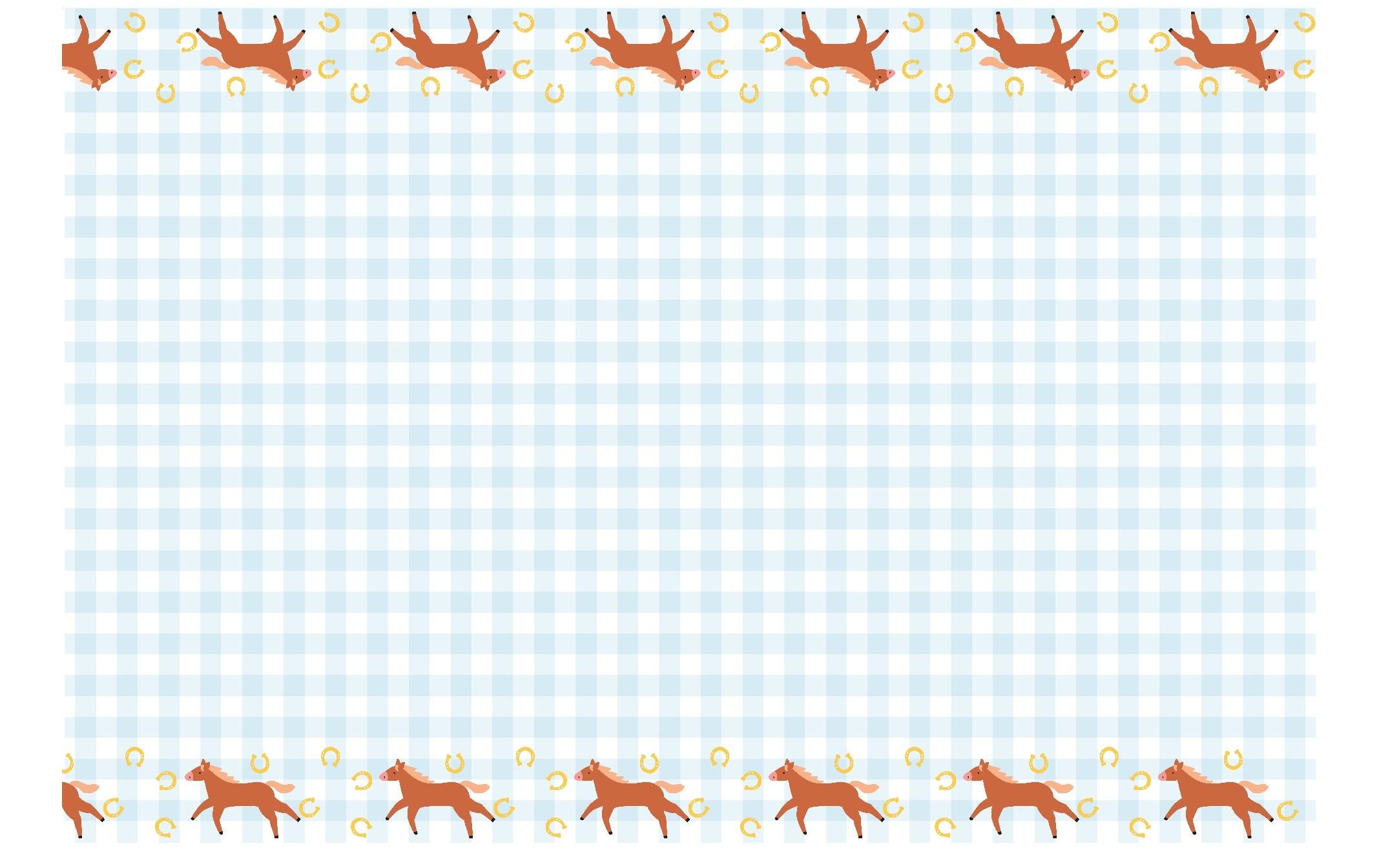 Partydeco Tischdecke Pferd 180 x 120 cm, Blau