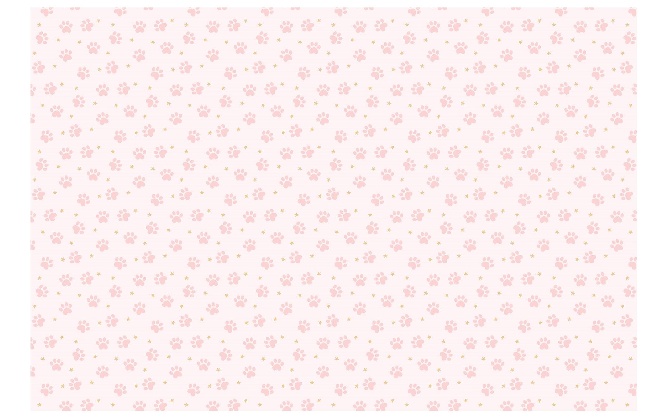 Partydeco Tischdecke Pfoten 180 x 120 cm, Rosa