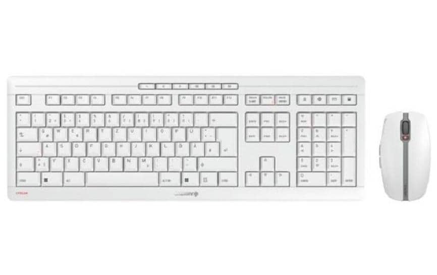 Cherry Tastatur-Maus-Set Desktop Recharge Weiss