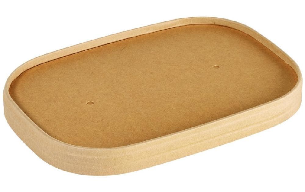BioPak Deckel Brick Box Medium 500 - 1000 ml, Braun, 25 Stück