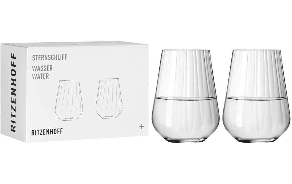 Ritzenhoff Trinkglas Sternenschliff No 2. 540 ml, 2 Stück, Transparent
