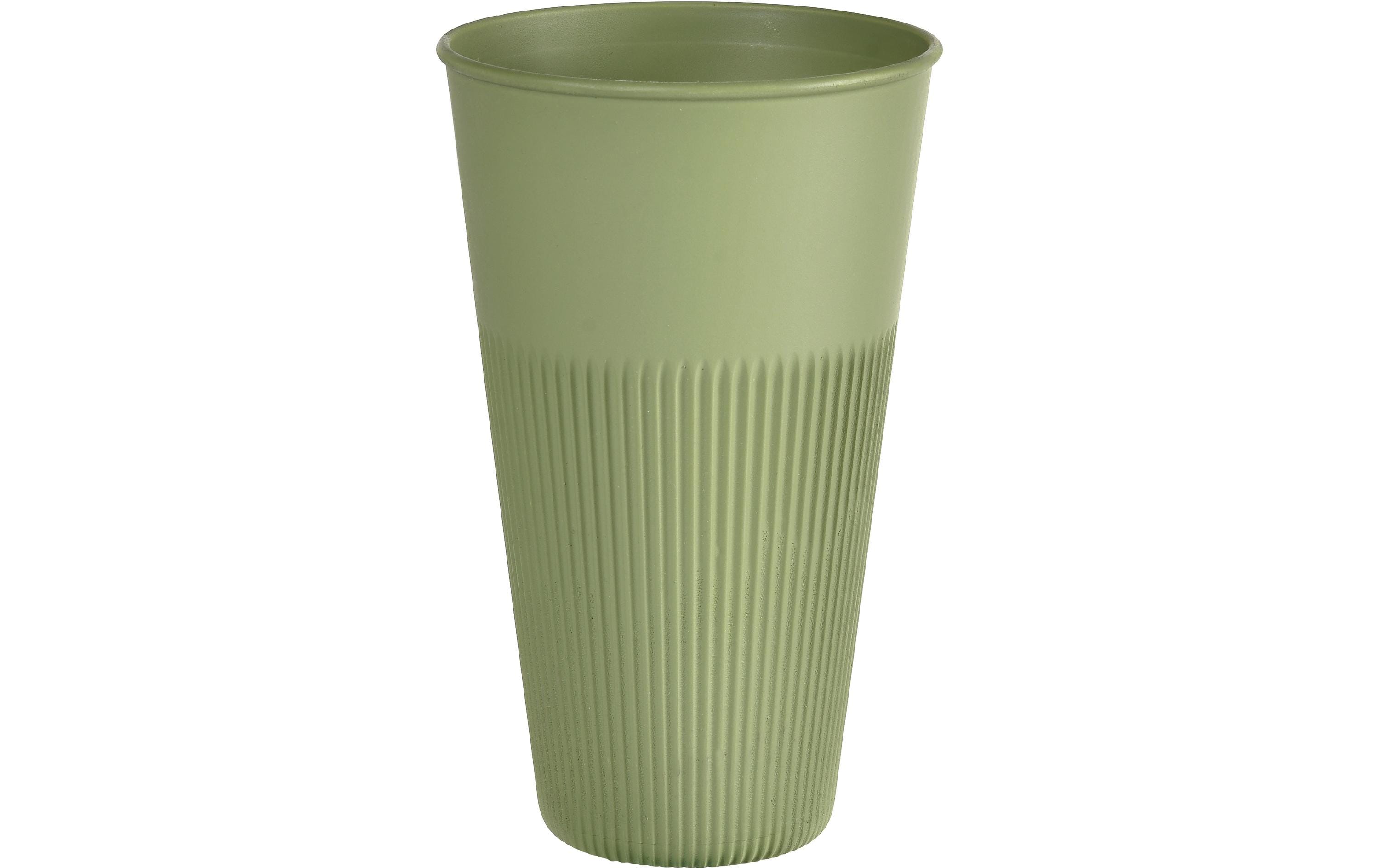 Duni Trinkbecher Hot Stripes 480 ml, 10 Stück, Grün