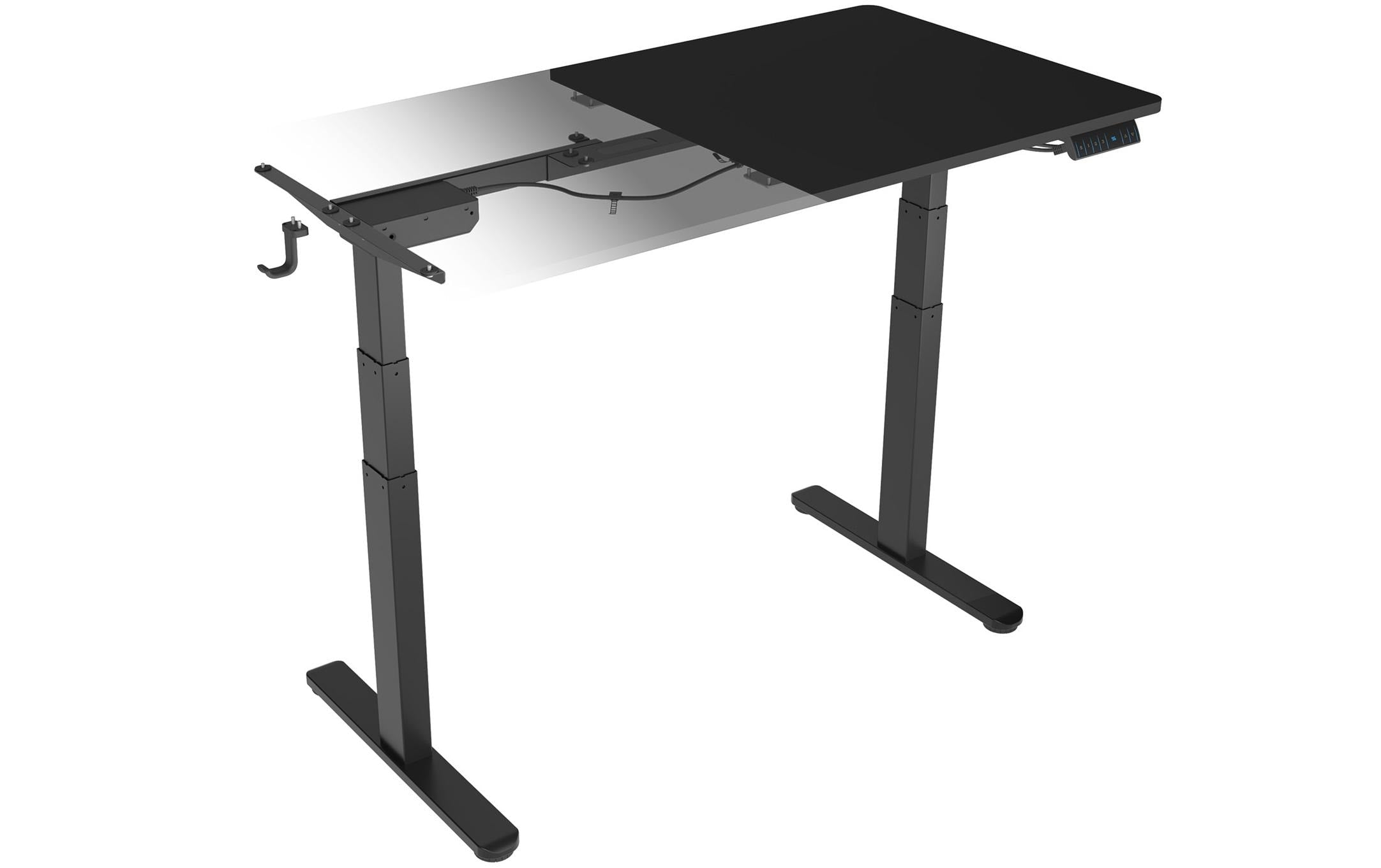 ICY BOX Stehtisch 140 x 70 cm, Schwarz