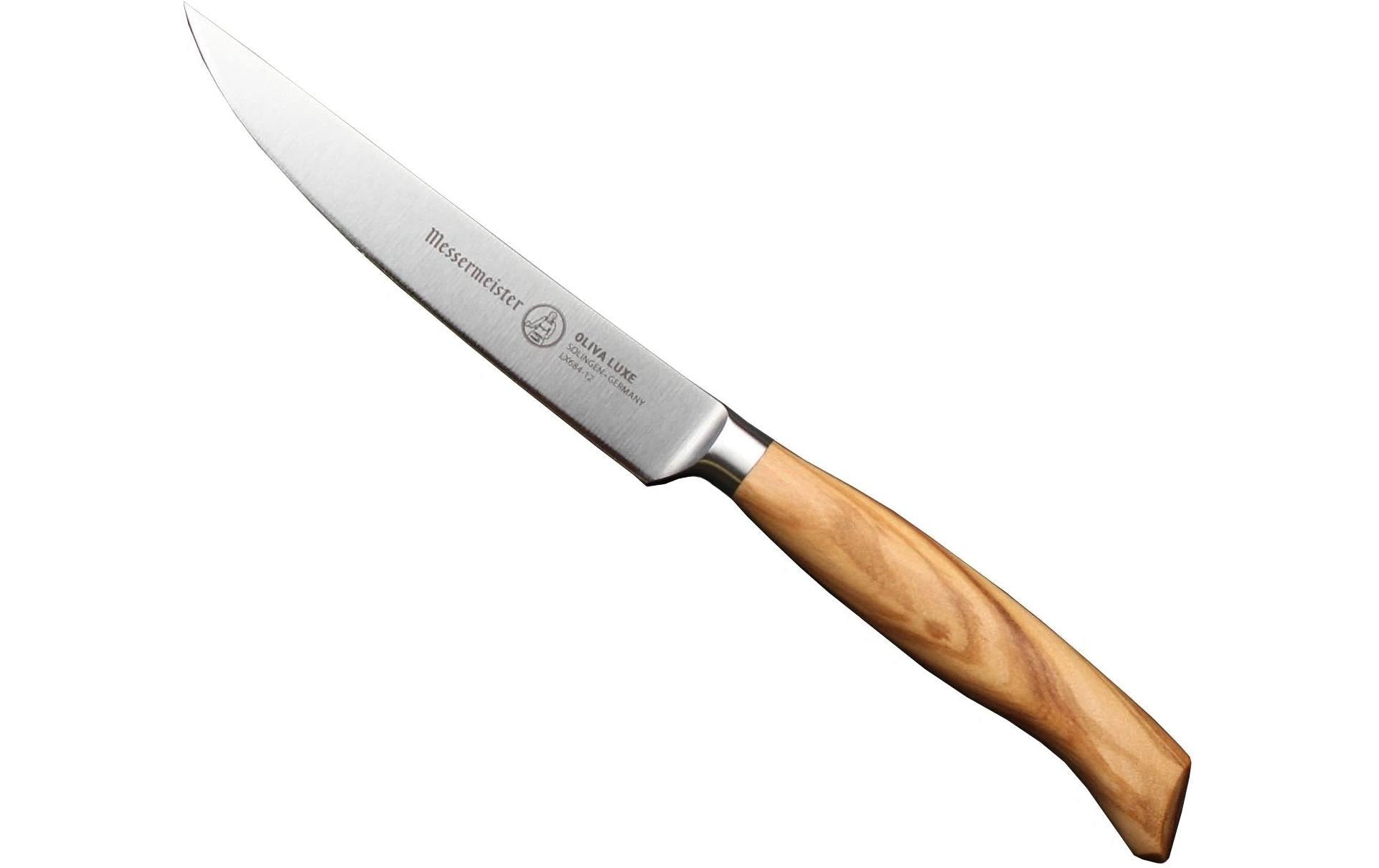 Messermeister Steakmesser Oliva Luxe 1 Stück, Oliveholz