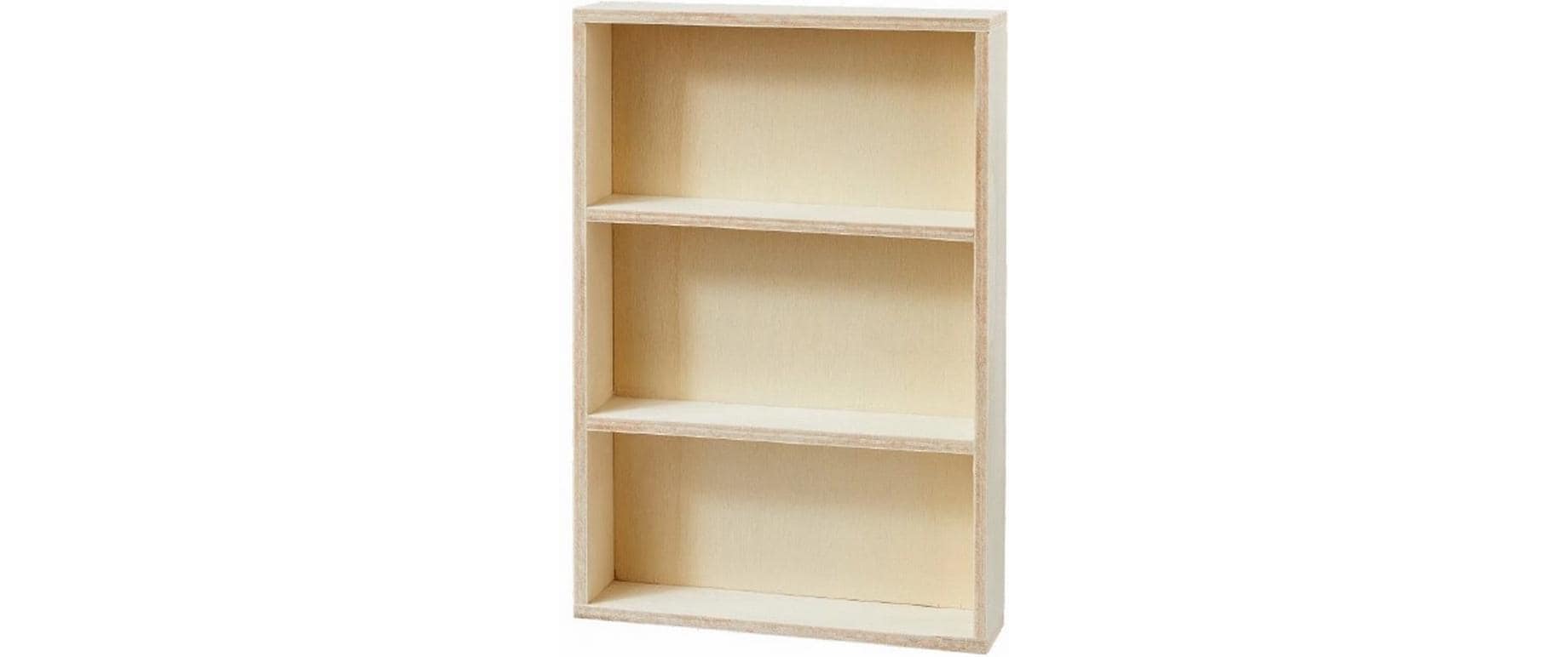 HobbyFun Mini-Möbel Regal 10.2 x 2.3 x 15 cm, Natur