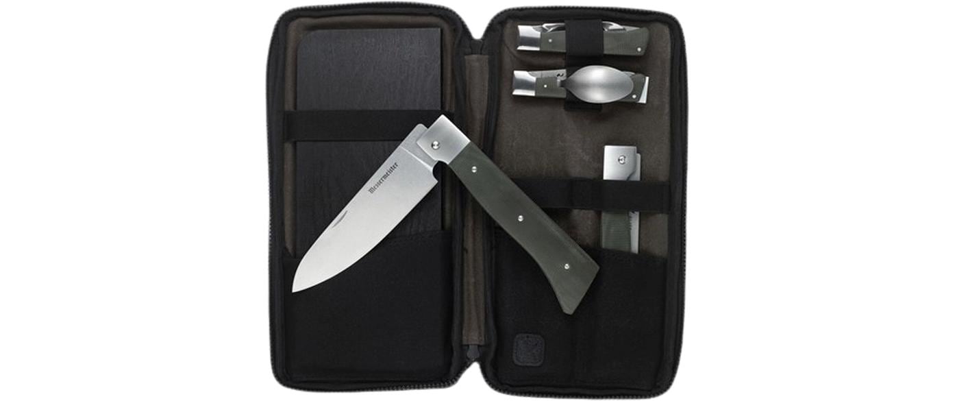 Messermeister Outdoor-Besteck-Set Adventure Chef 6-teilig, Grün/Silber