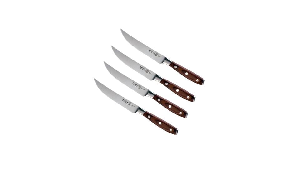 Messermeister Steakmesser-Set Avanta 4 Stück, Pakkaholz