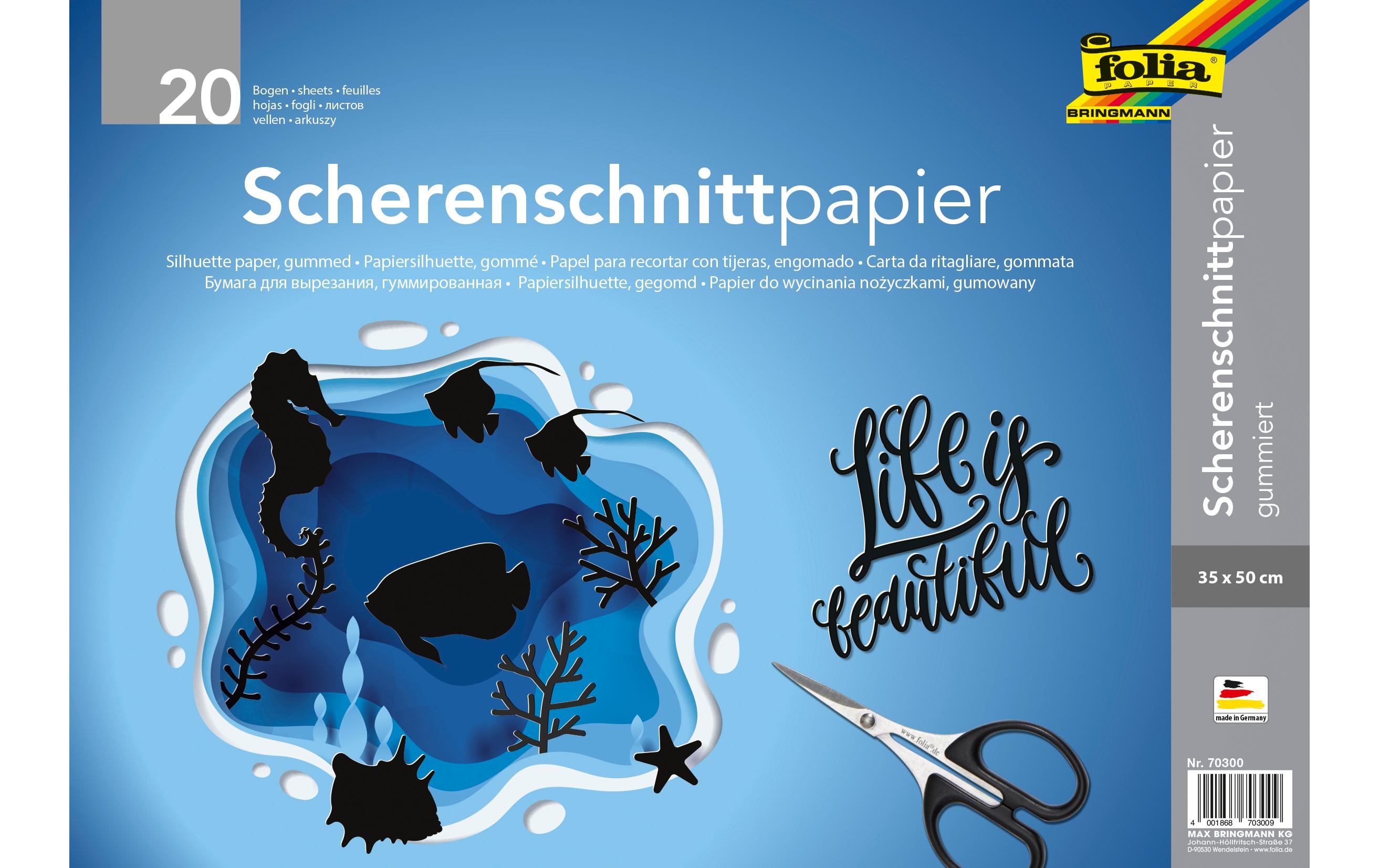 Folia Papier-Set 35 x 50 cm, Schwarz