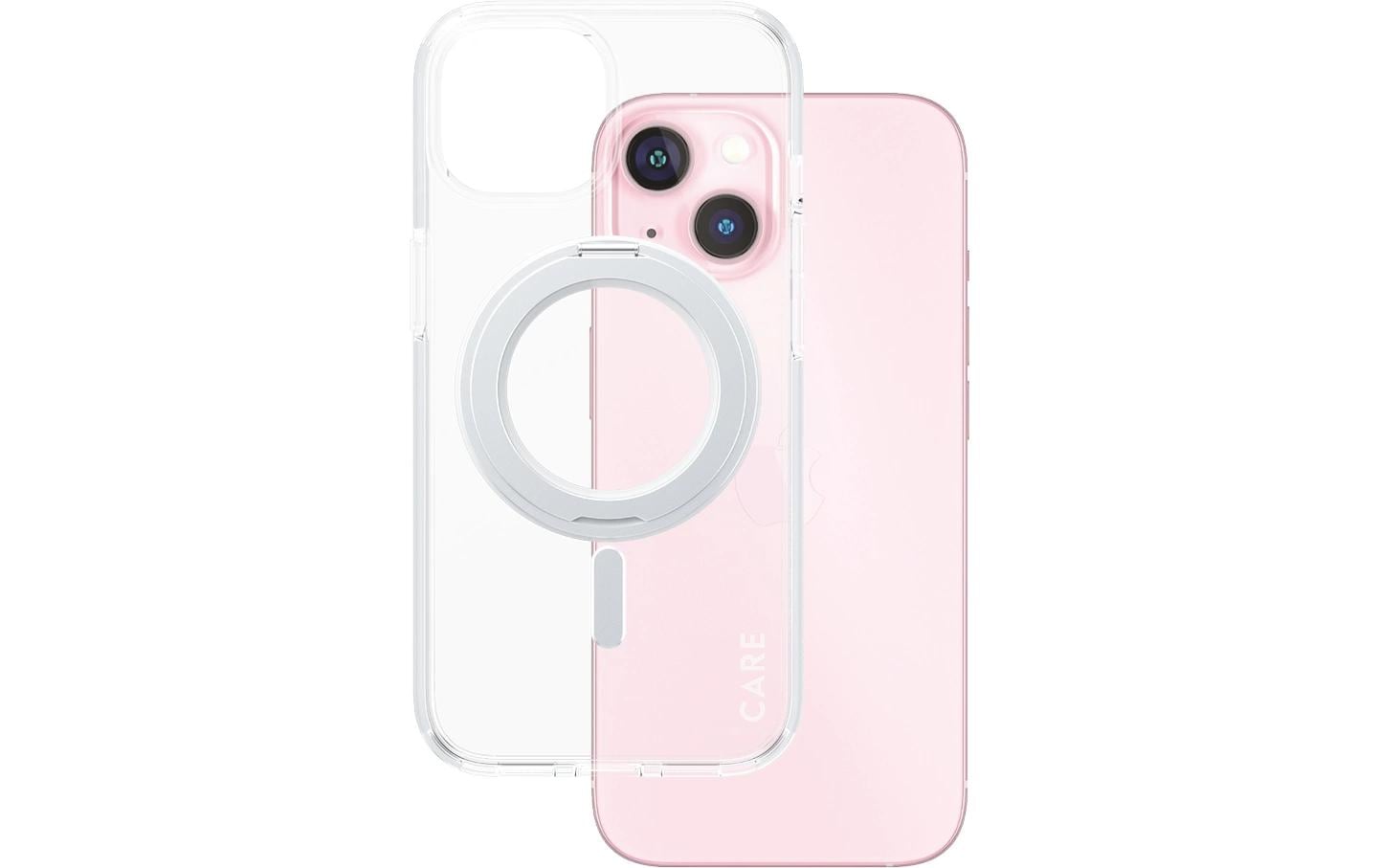CARE Back Cover Feature Kickstand iPhone 15 Silber