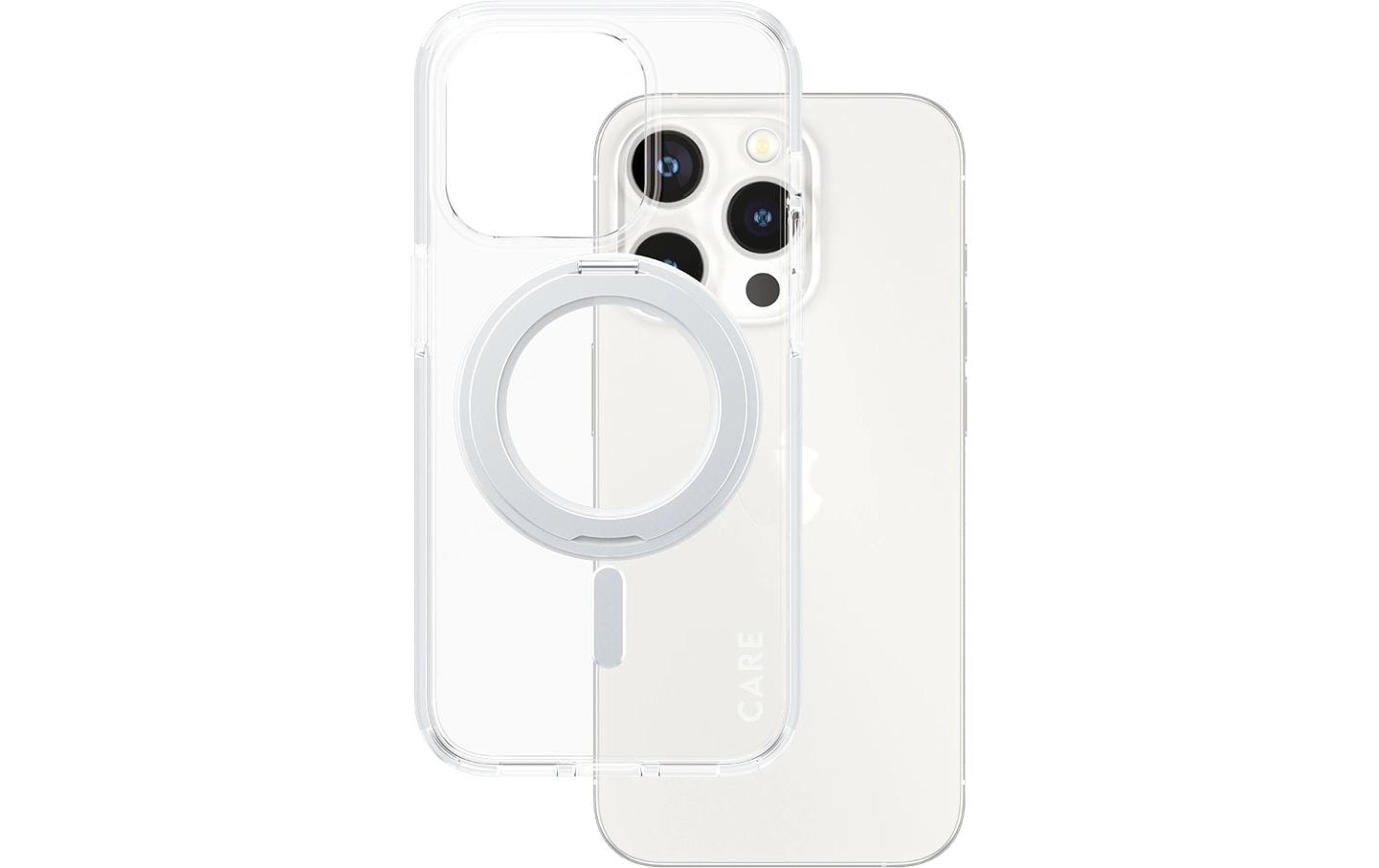 CARE Back Cover Feature Kickstand iPhone 15 Pro Silber