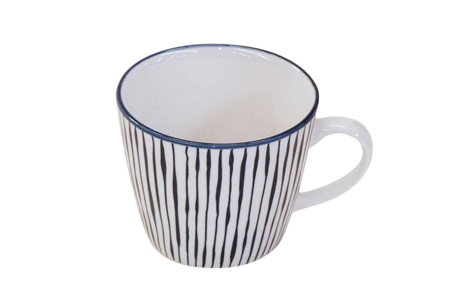 Haynan Teetasse Zen Streifen 300 ml, 1 Stück, Blau/Weiss