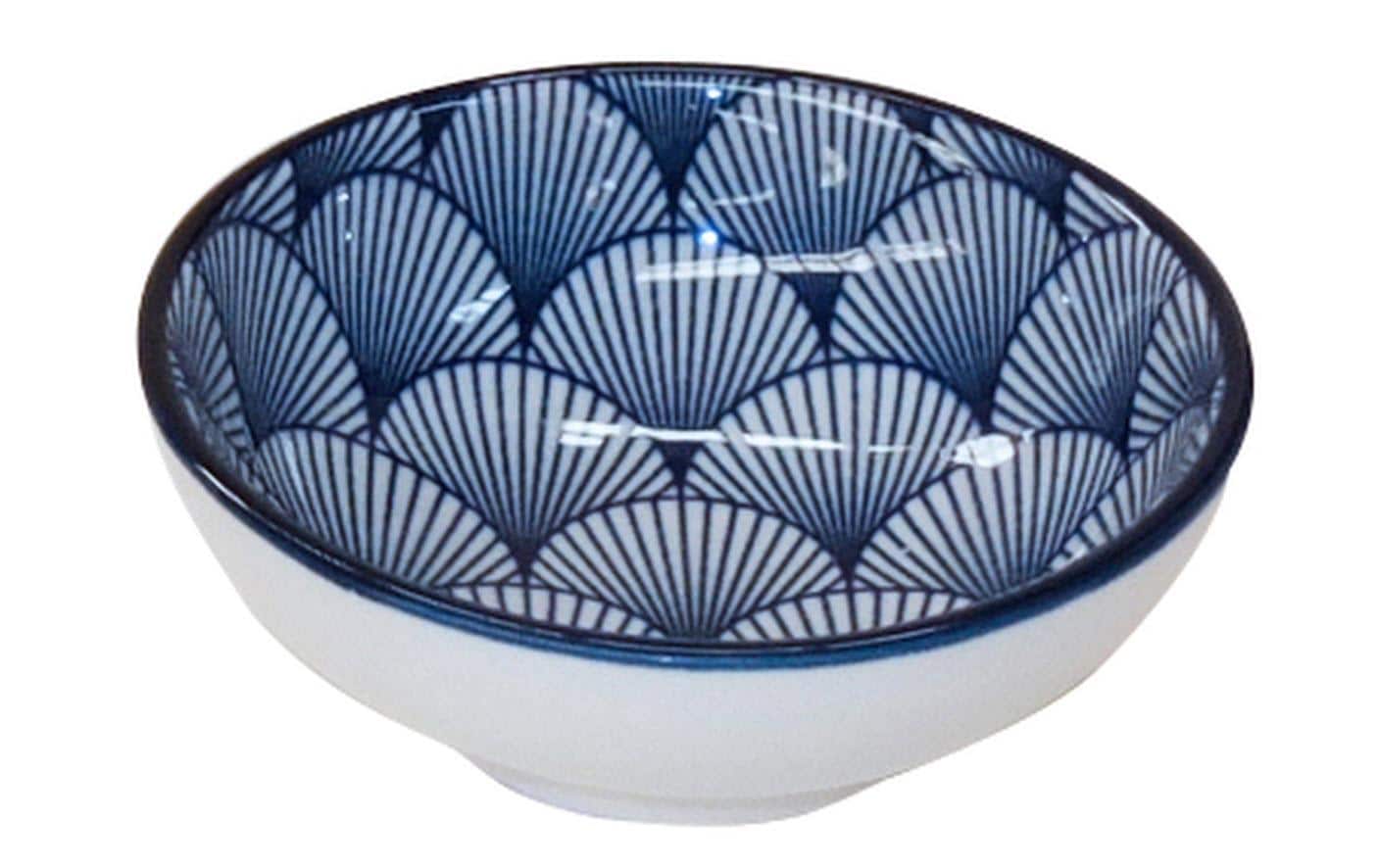 Haynan Schale Zen Fächer Ø 8 cm, 1 Stück, Blau/Weiss