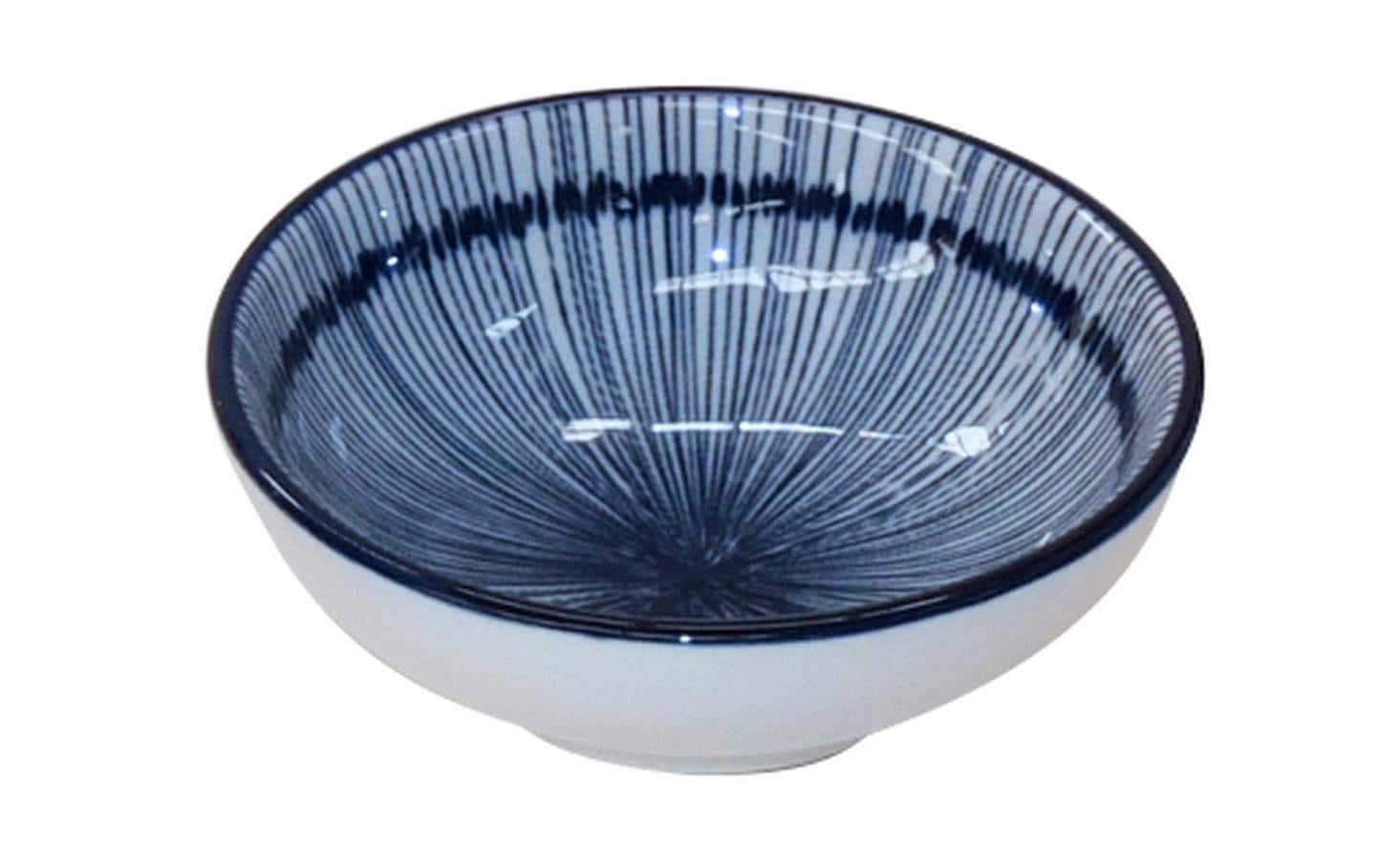Haynan Schale Zen Streifen Ø 8 cm, 1 Stück, Blau/Weiss
