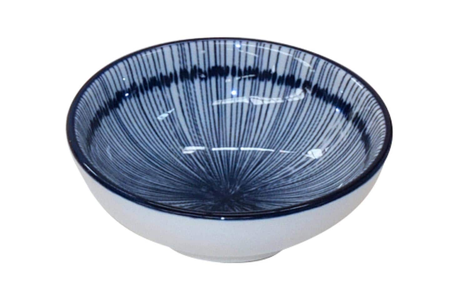 Haynan Schale Zen Streifen Ø 9 cm, 1 Stück, Blau/Weiss