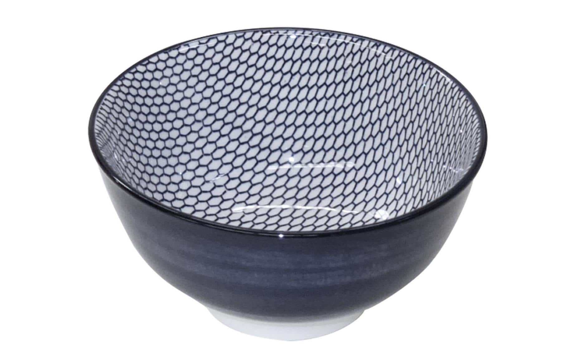 Haynan Schale Zen Kacheln Ø 15.5 cm, 1 Stück, Blau/Weiss