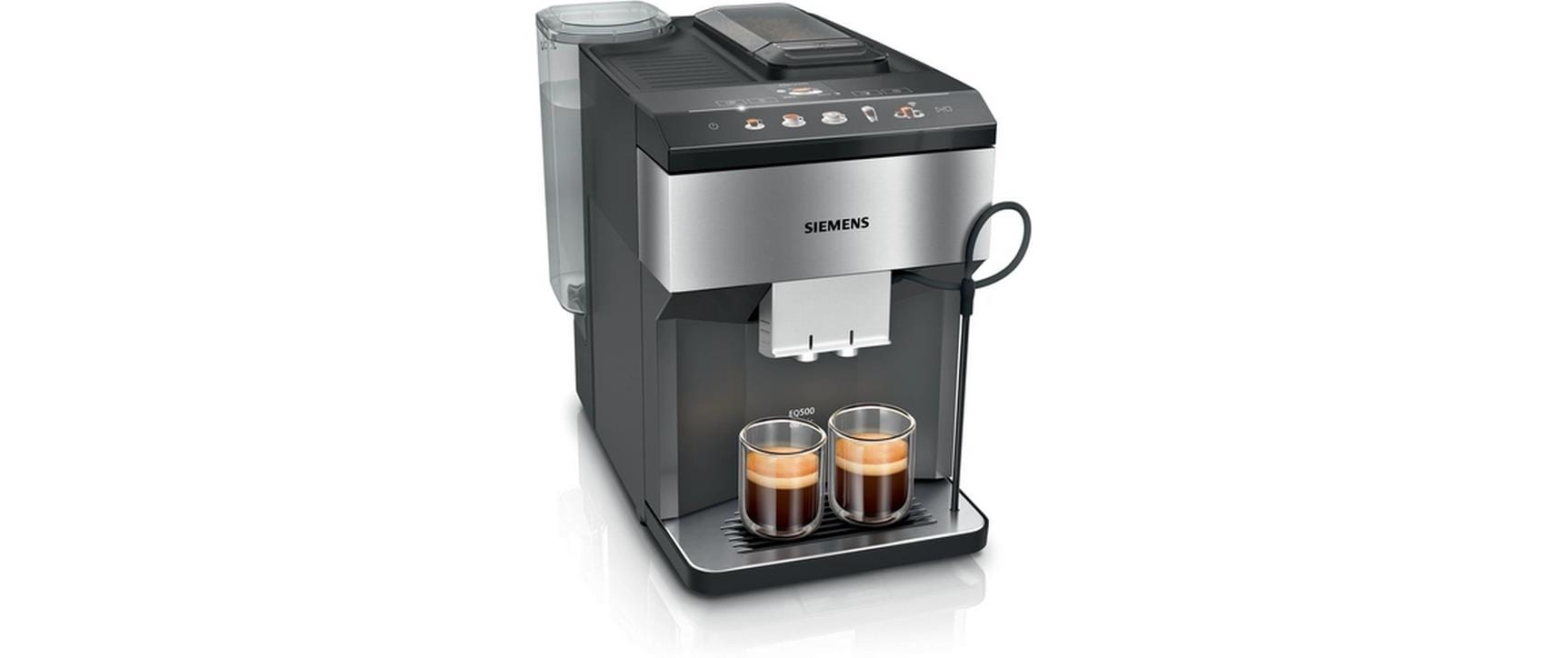 Siemens Kaffeevollautomat EQ500 Classic Connect Edelstahl, Schwarz