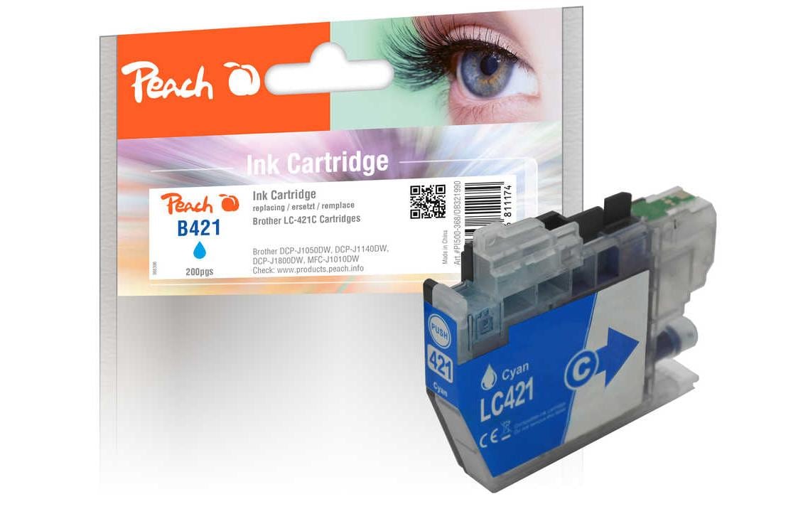 Peach Tinte Brother LC-421C Cyan