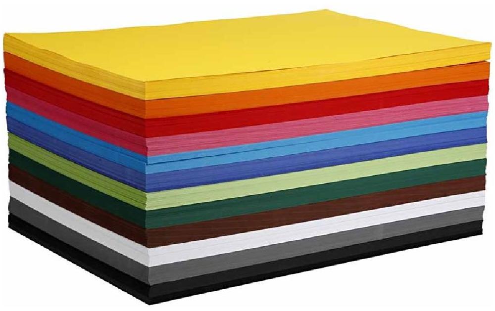 Creativ Company Bastelkarton A2 mehrfarbig, 180 g/m², 120 Blätter
