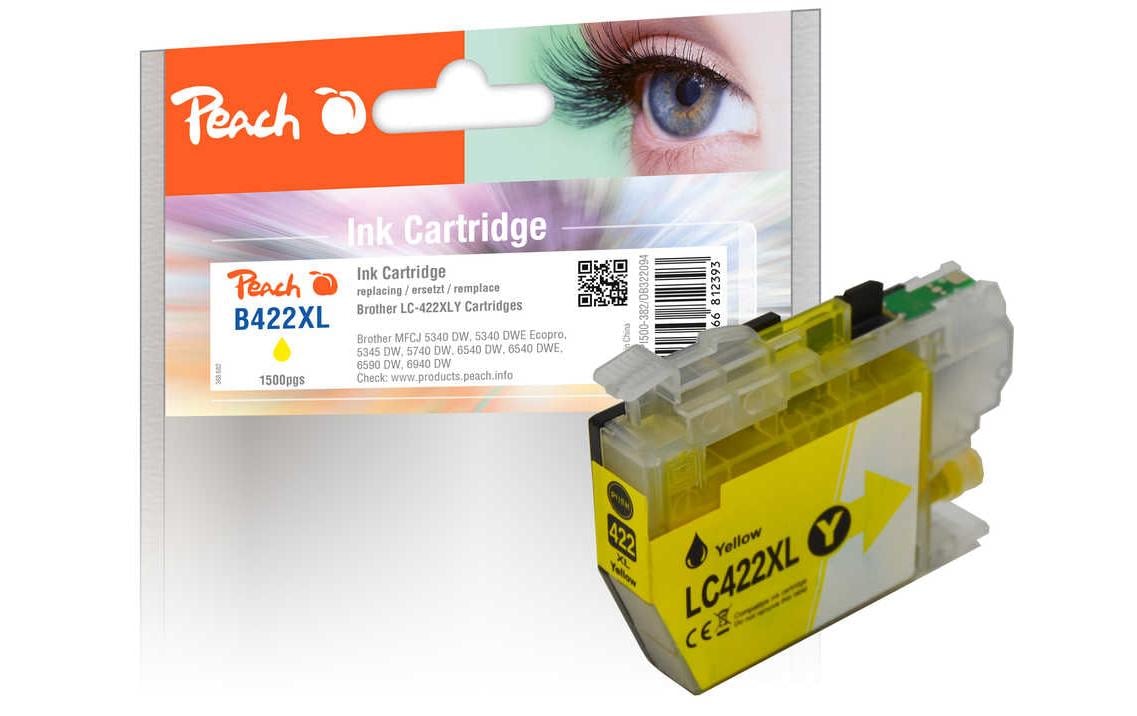Peach Tinte Brother LC-422XLY Yellow