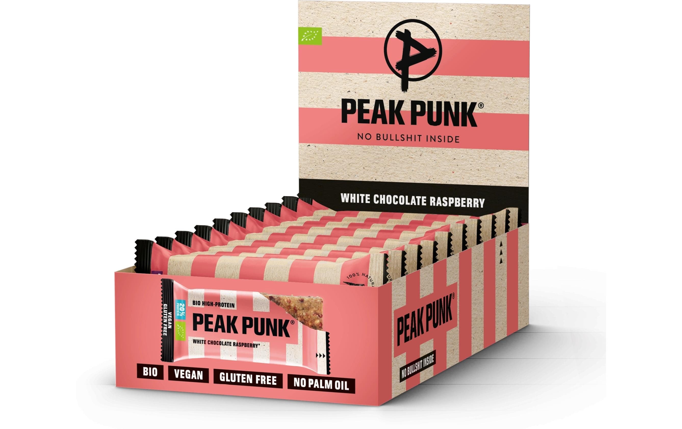 PEAK PUNK Bio Oat Protein – White Chocolate Raspberry 12 x 55 g