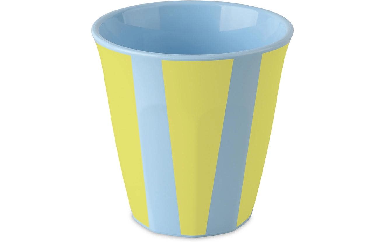 Koziol Trinkbecher Nora S Stripes 150 ml, 1 Stück, Sweet Blue