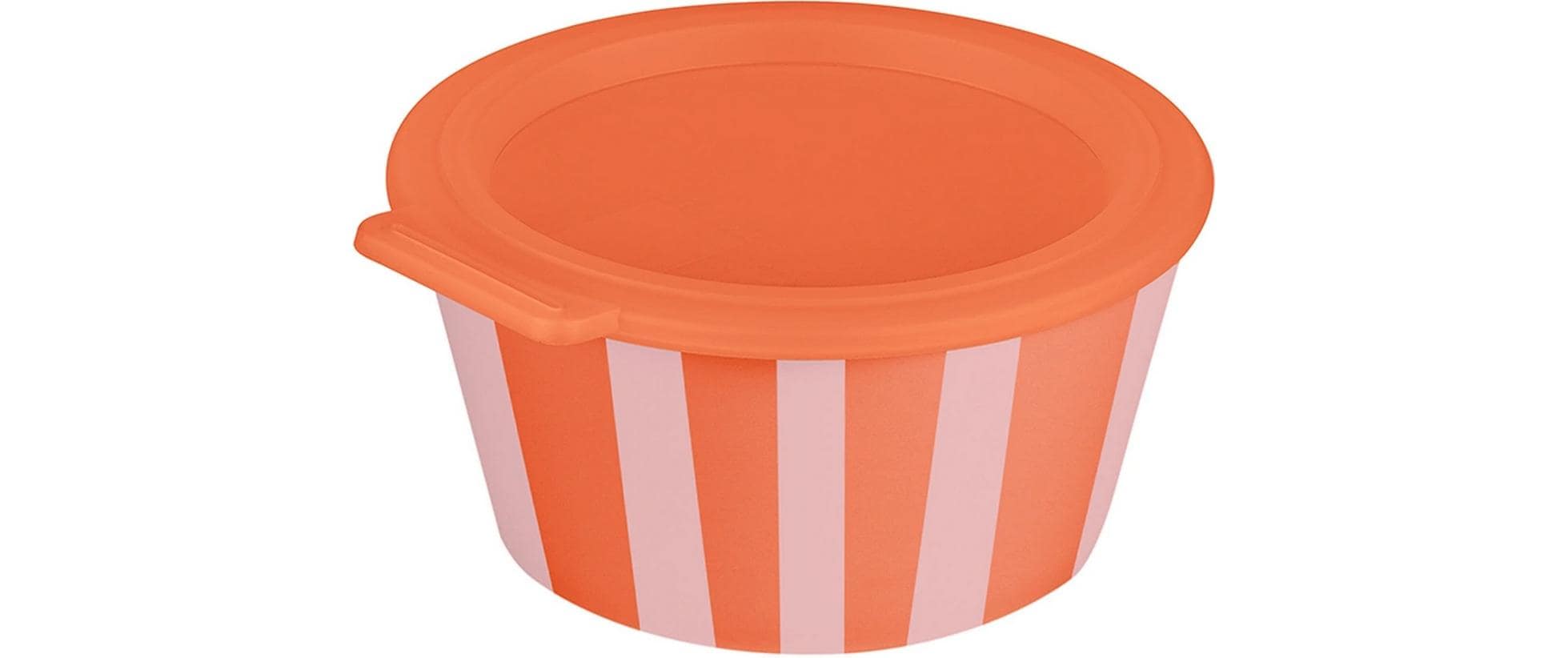 Koziol Schale Nora Box Stripes 14.7 cm, 1 Stück, Strong Coral
