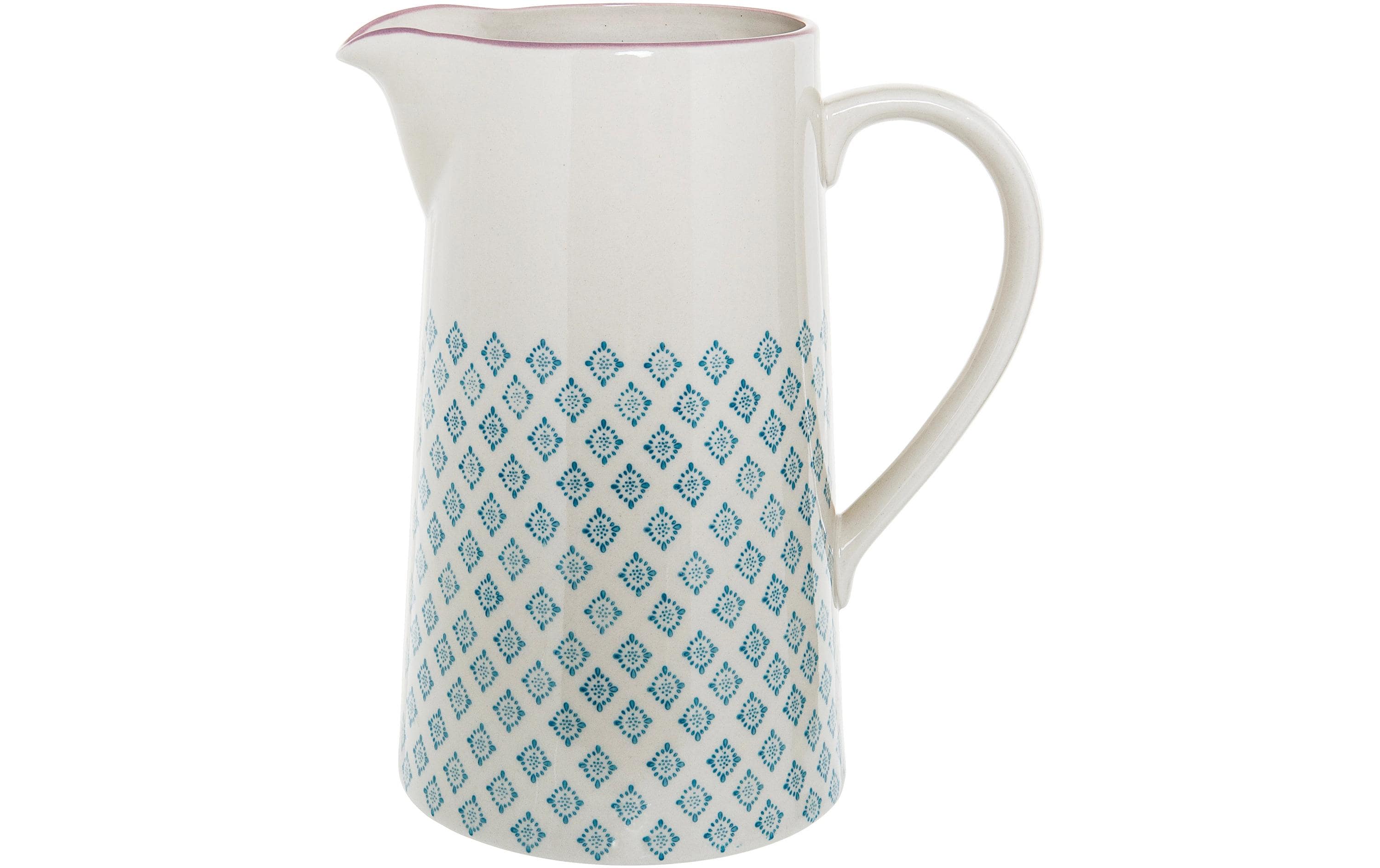 Bloomingville Krug Patrizia 2 l, Hellblau/Weiss