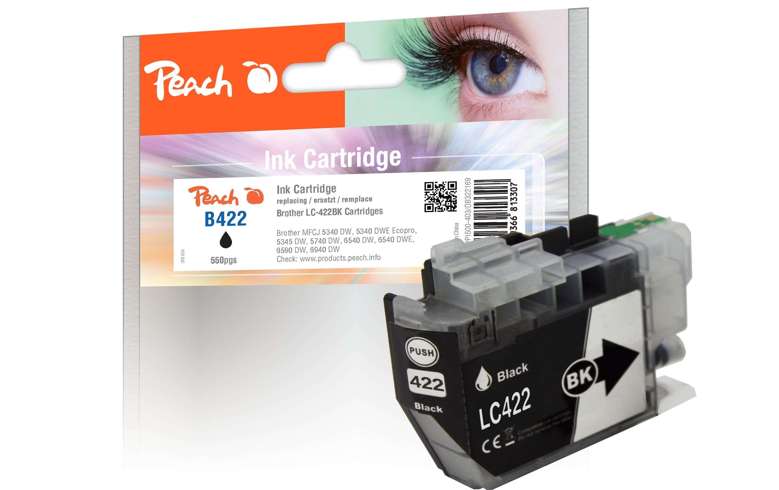 Peach Tinte Brother LC-422BK Black