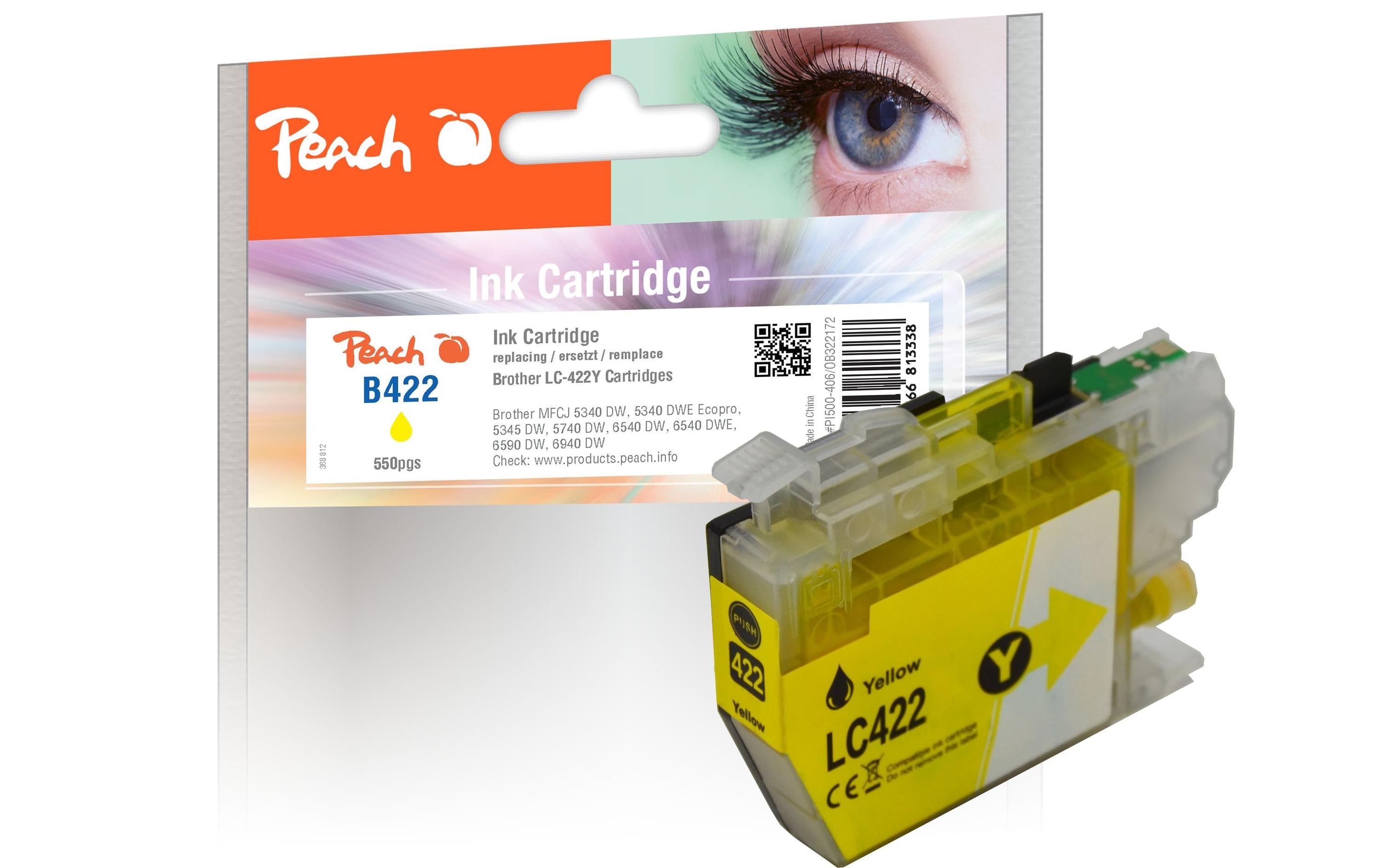 Peach Tinte Brother LC-422Y Yellow