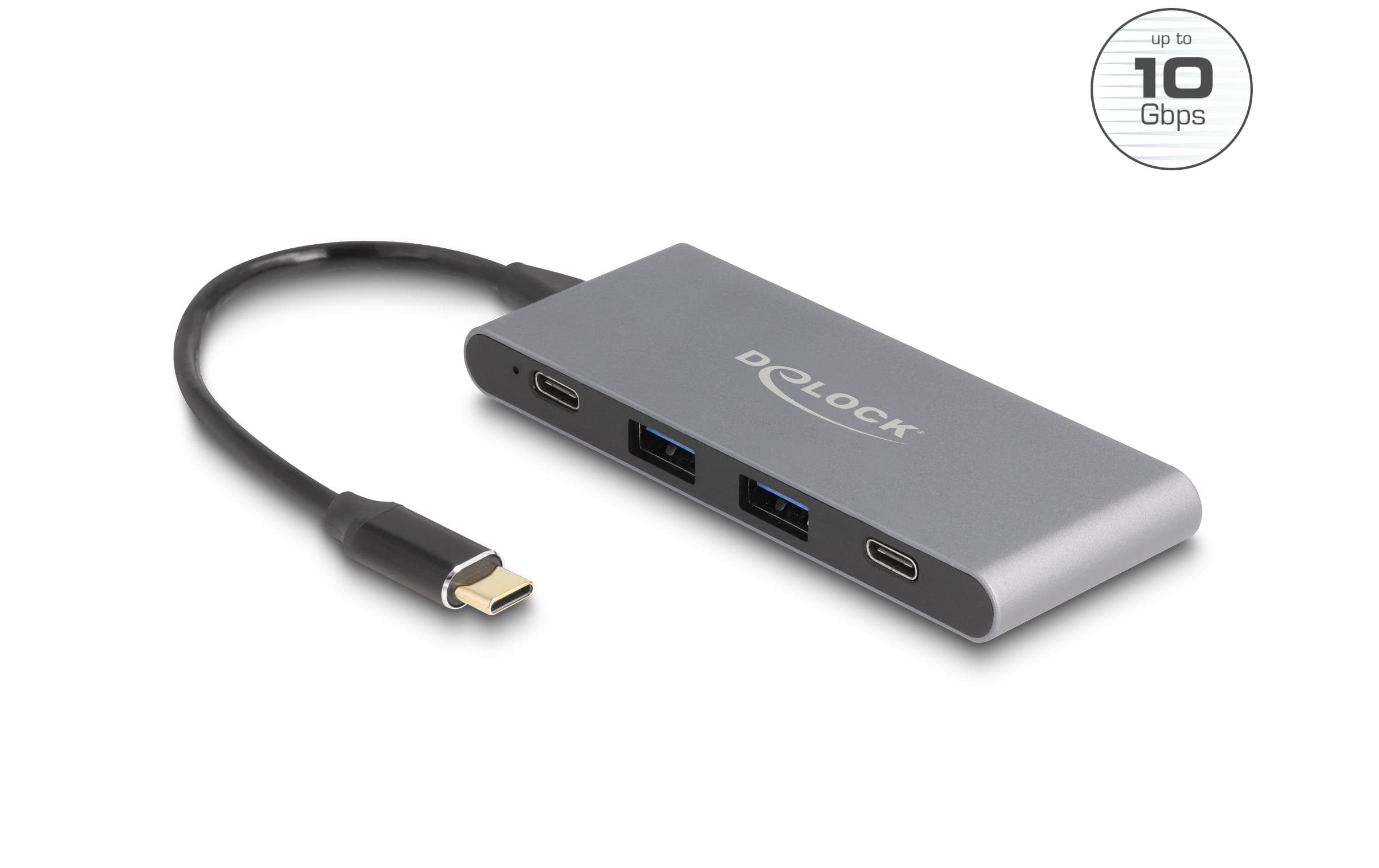 Delock USB-Hub 2 x USB Typ-A / 2 x USB Type-C 10 Gbps