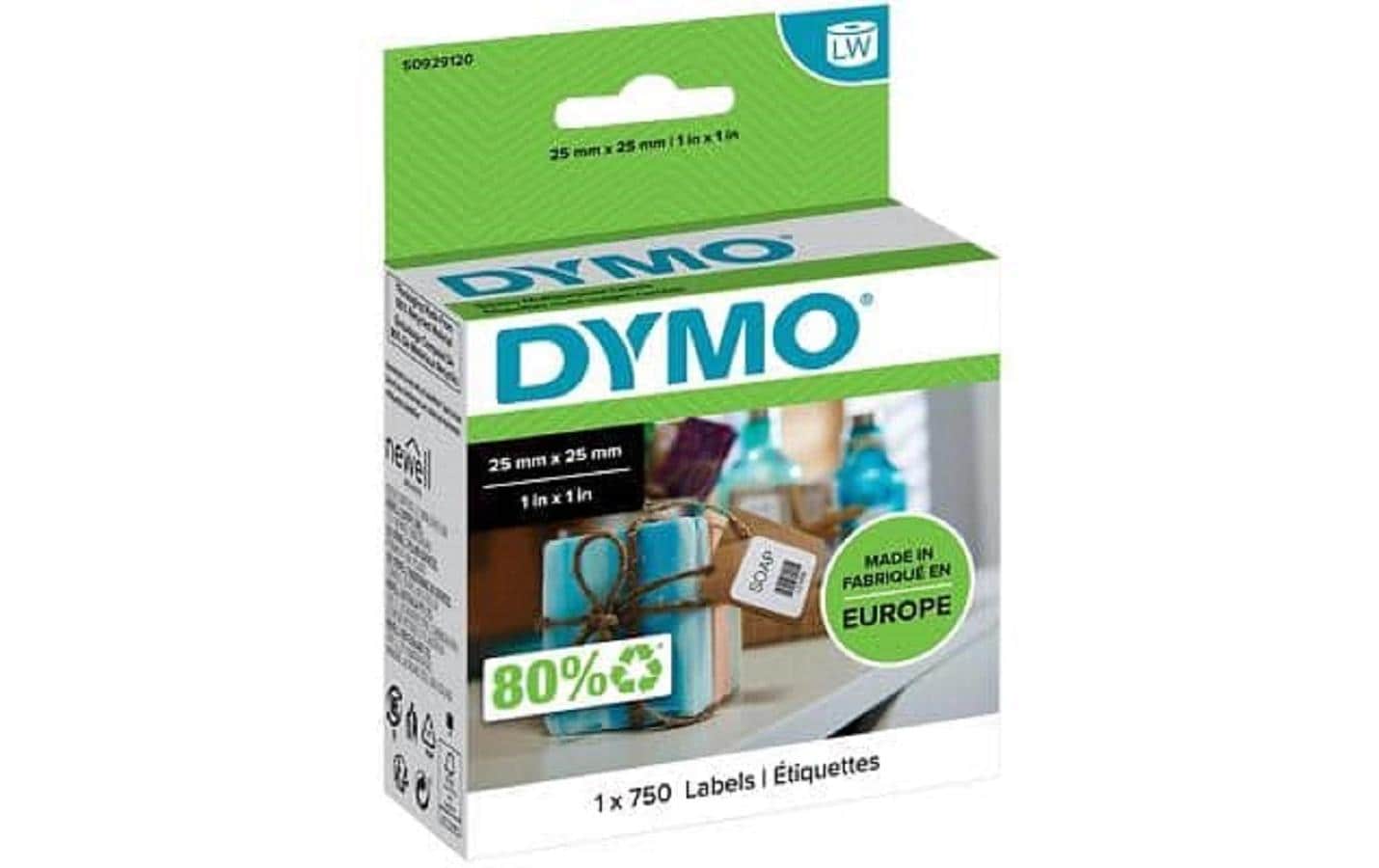 DYMO Etikettenrolle Thermo Direct 25 x 25 mm