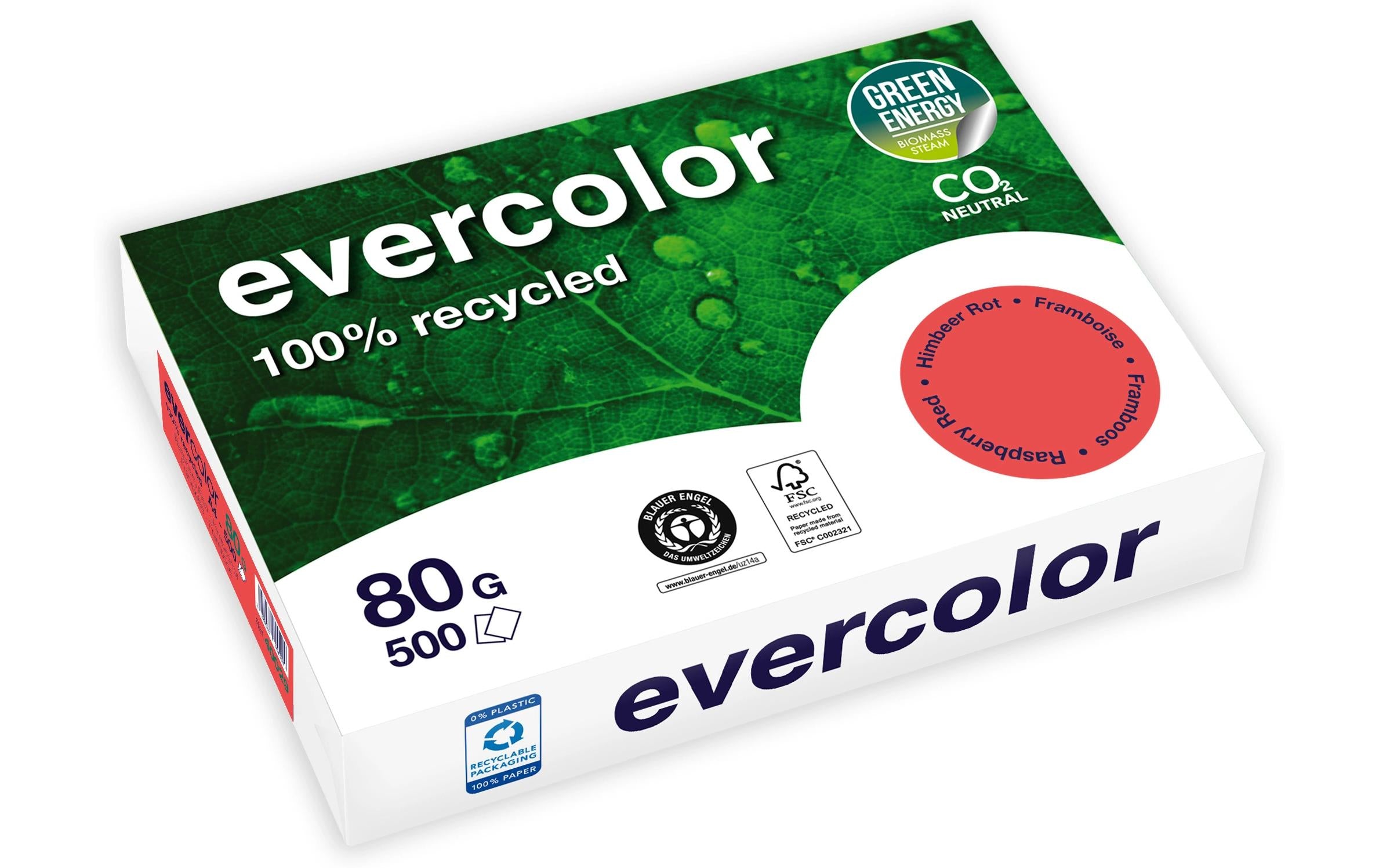 Clairefontaine Kopierpapier Evercolor A4, Rot, 80 g/m²,500 Blatt