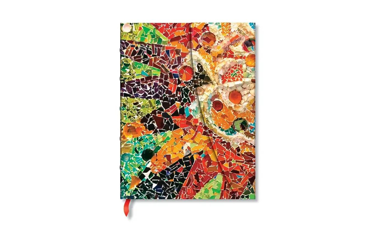 Paperblanks Notizbuch Gaudis Sonne 18 x 23 cm, Liniert, Orange