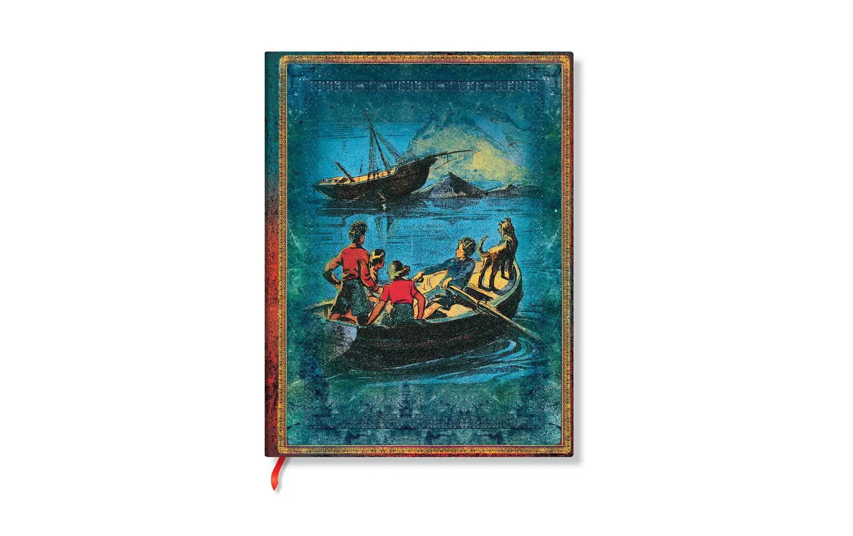 Paperblanks Notizbuch Die fünf Freunde 17.5 x 22 cm, Liniert, Blau