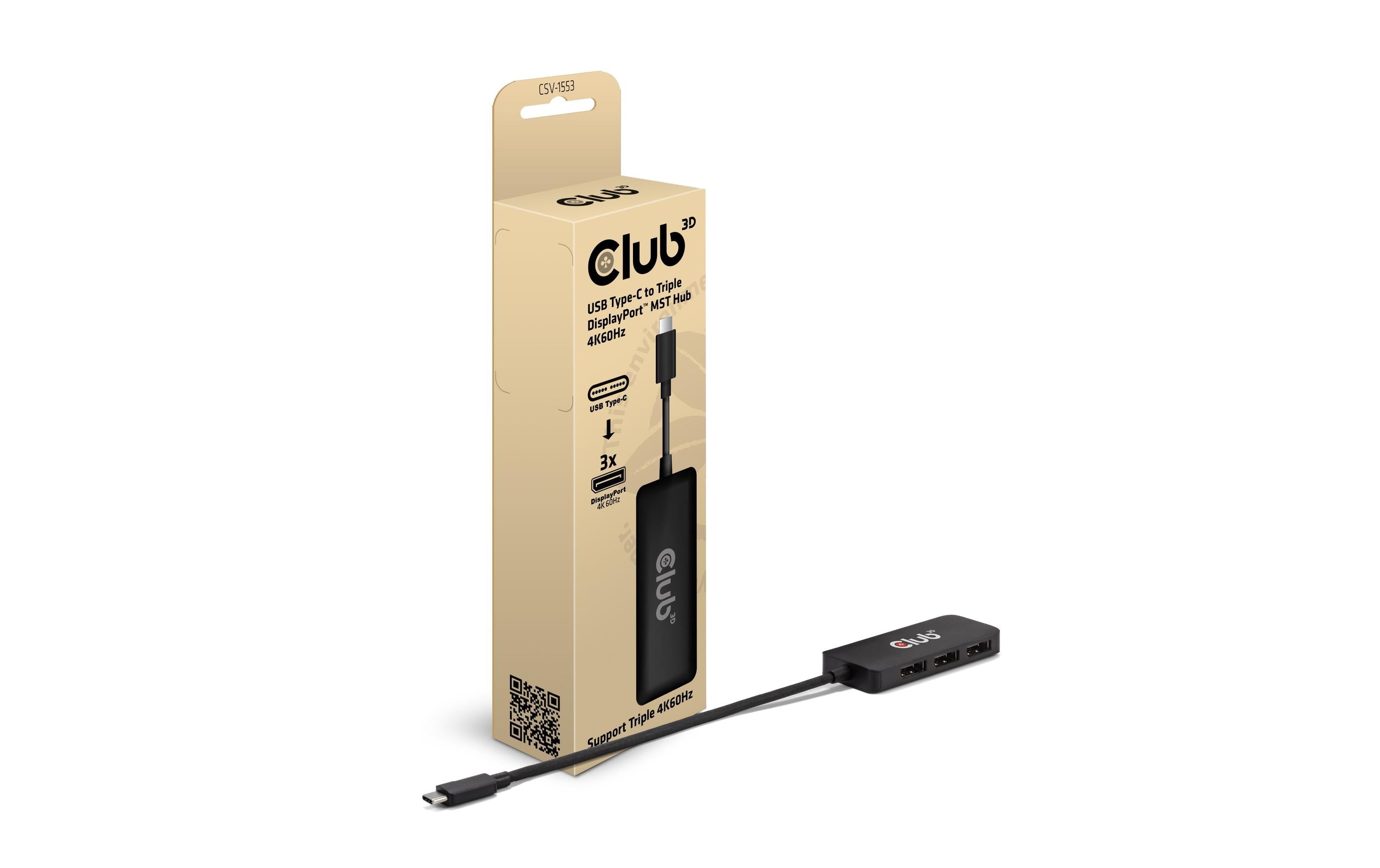 Club 3D Adapterkabel CSV-1553 MST Hub USB Type-C - DisplayPort
