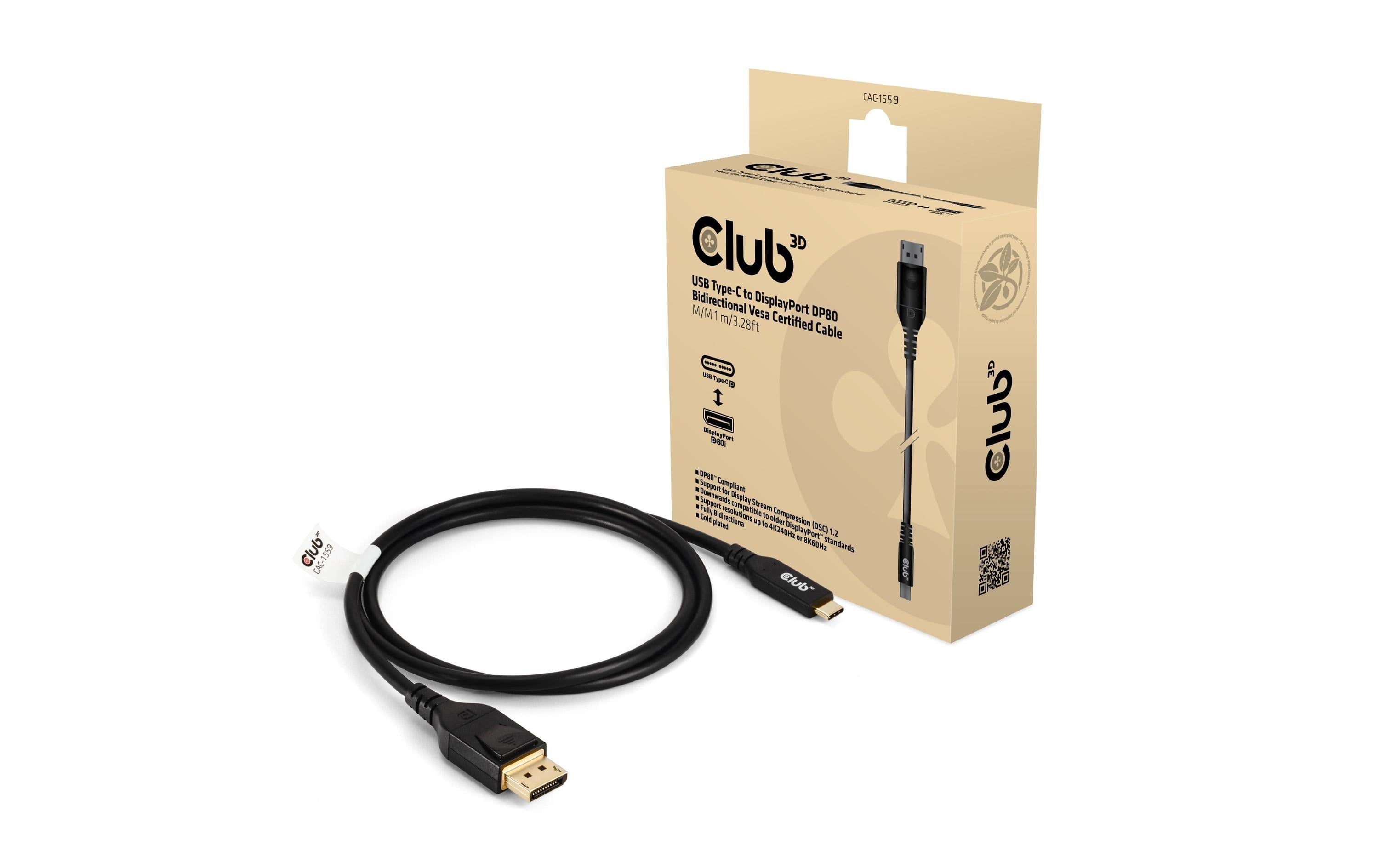 Club 3D Adapterkabel CAC-1559 USB Type-C - DisplayPort