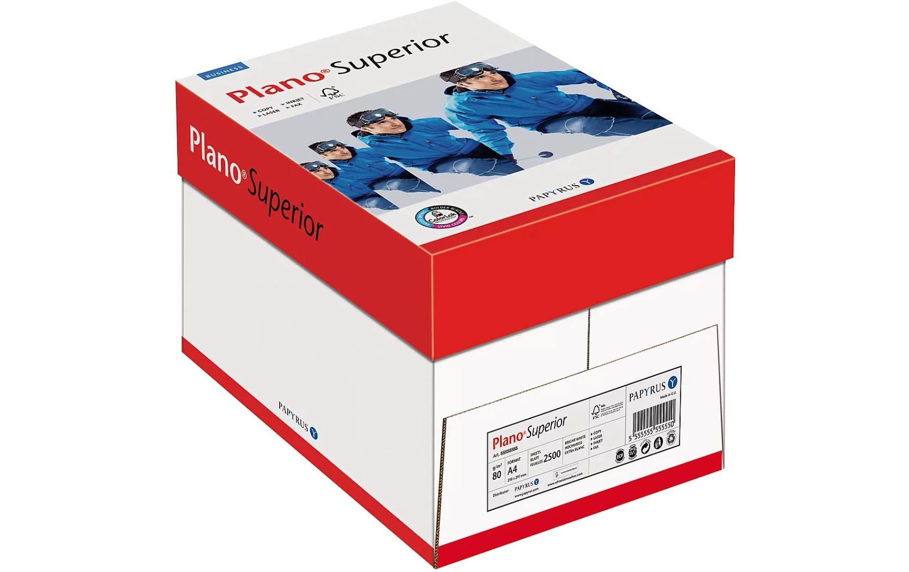 Plano Kopierpapier Superior A4, Weiss, 80 g/m², 2500 Blatt