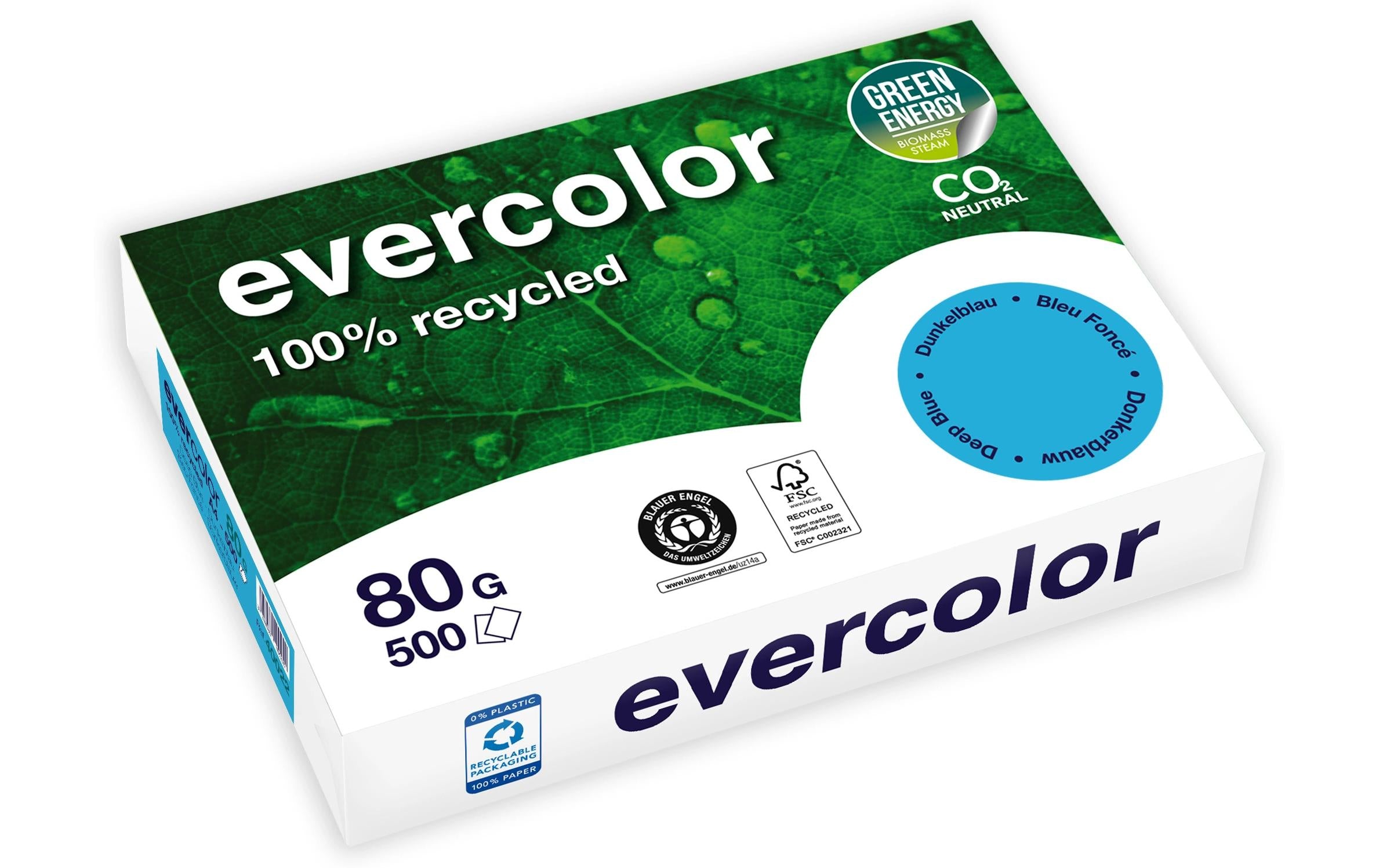Clairefontaine Kopierpapier Evercolor A4, Dunkelblau, 80 g/m²,500 Blatt