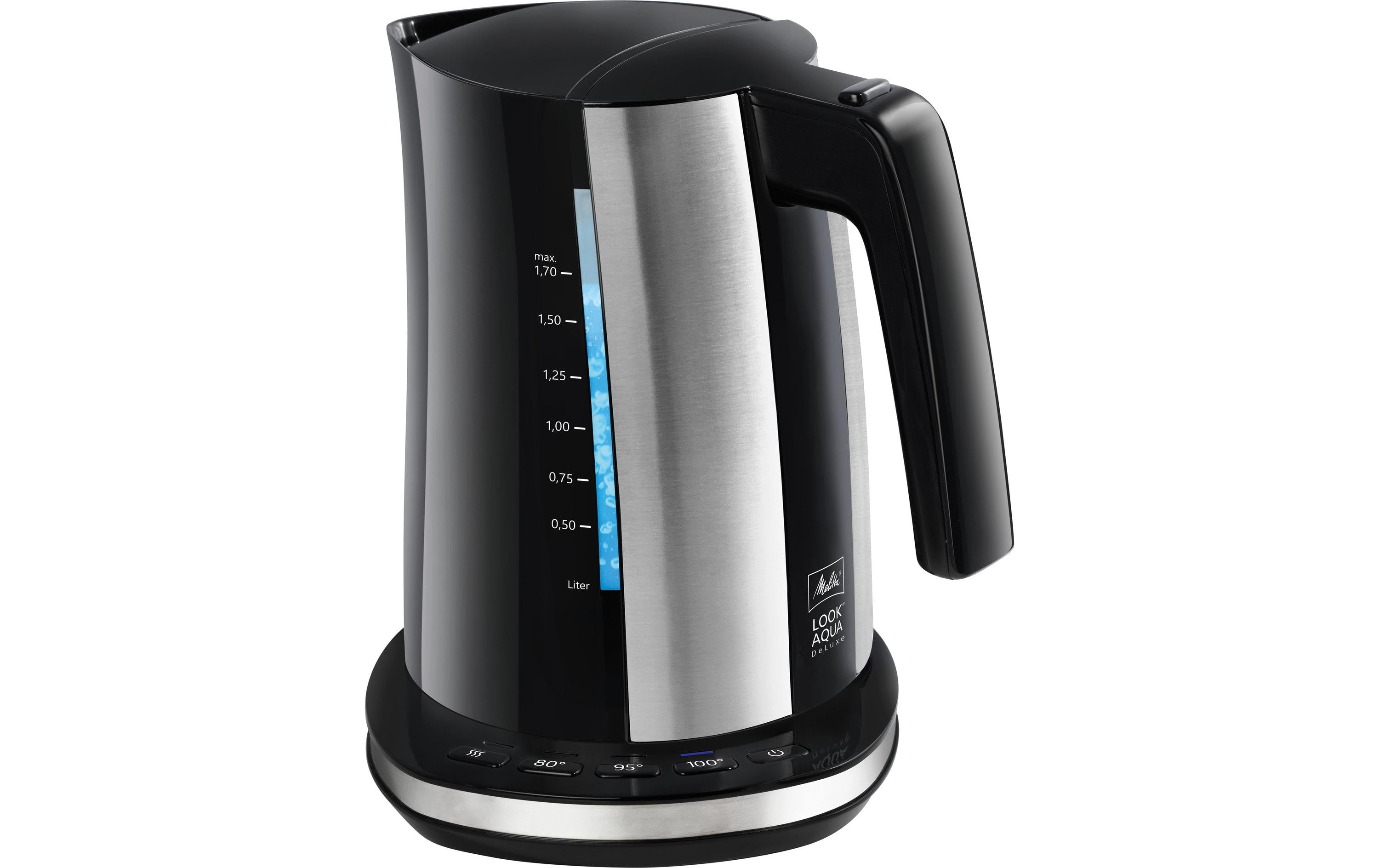 Melitta Wasserkocher Look Aqua DeLuxe 1.7 l, Schwarz